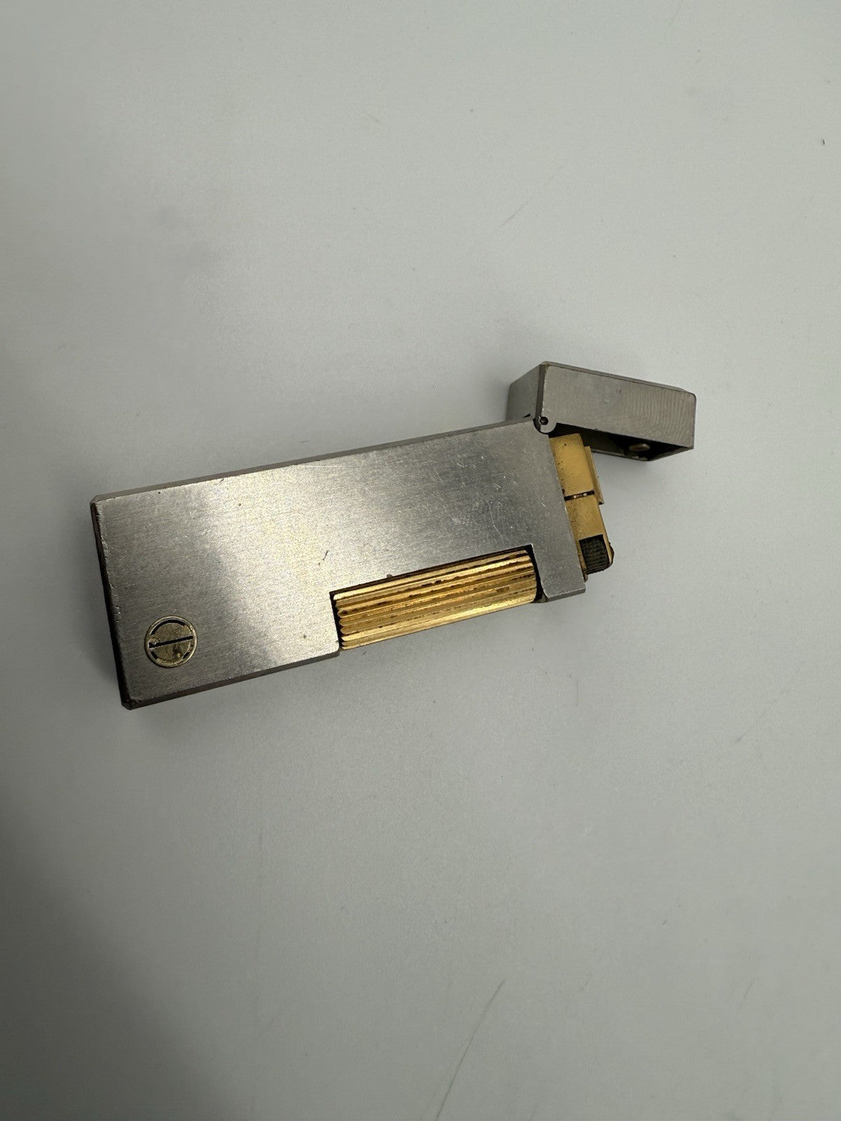 DUNHILL FEUERZEUG SILBER GOLD DESIGN VINTAGE