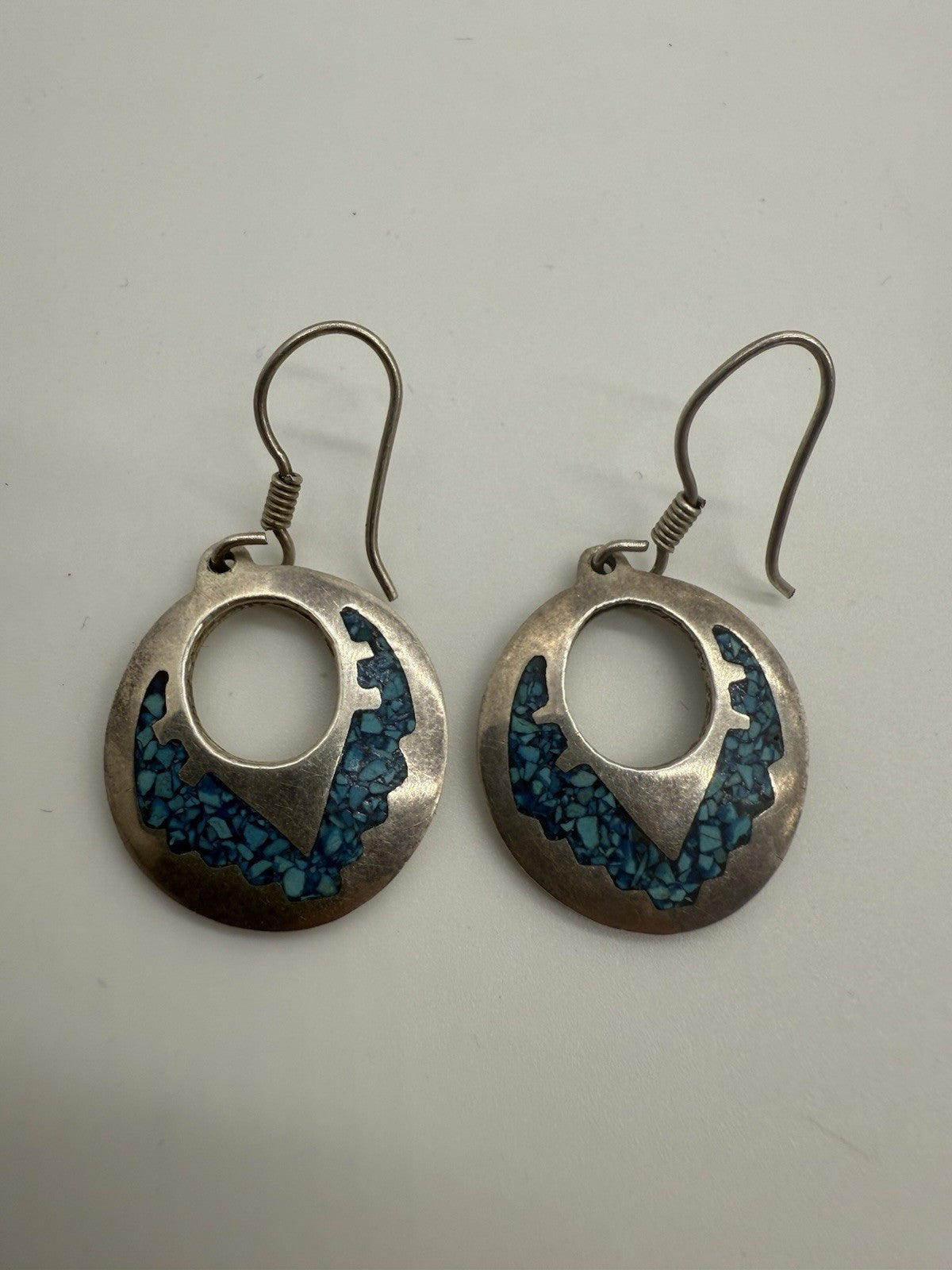 VINTAGE TAXCO TÜRKIS OHRRINGE 925 STERLING SILBER