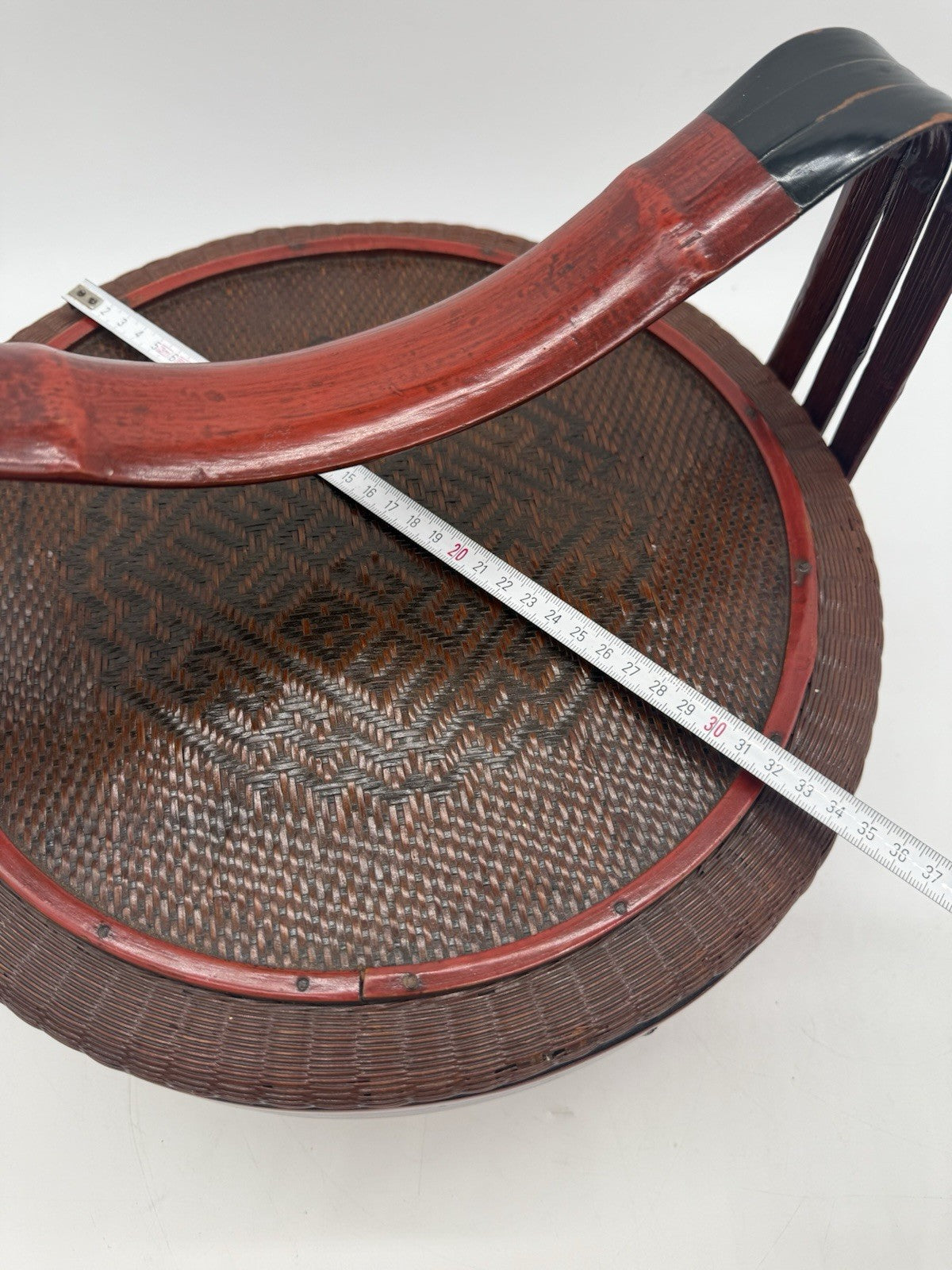 HANDGEFERTIGTER ASIATISCHER KORB BAMBUS CHINA VINTAGE
