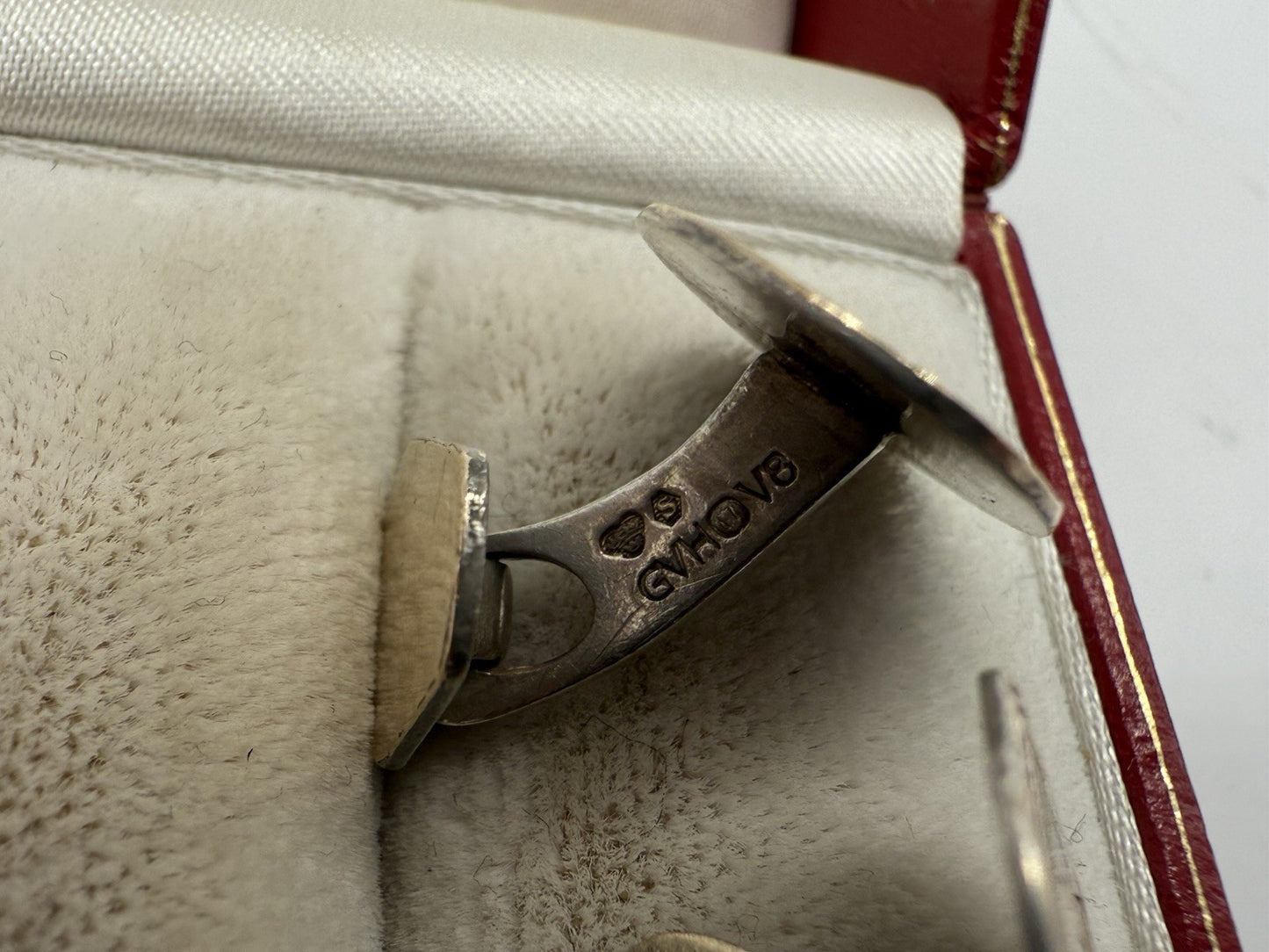 VINTAGE SCHWEDISCHE 925 STERLING SILBER MANSCHETTENKNÖPFE