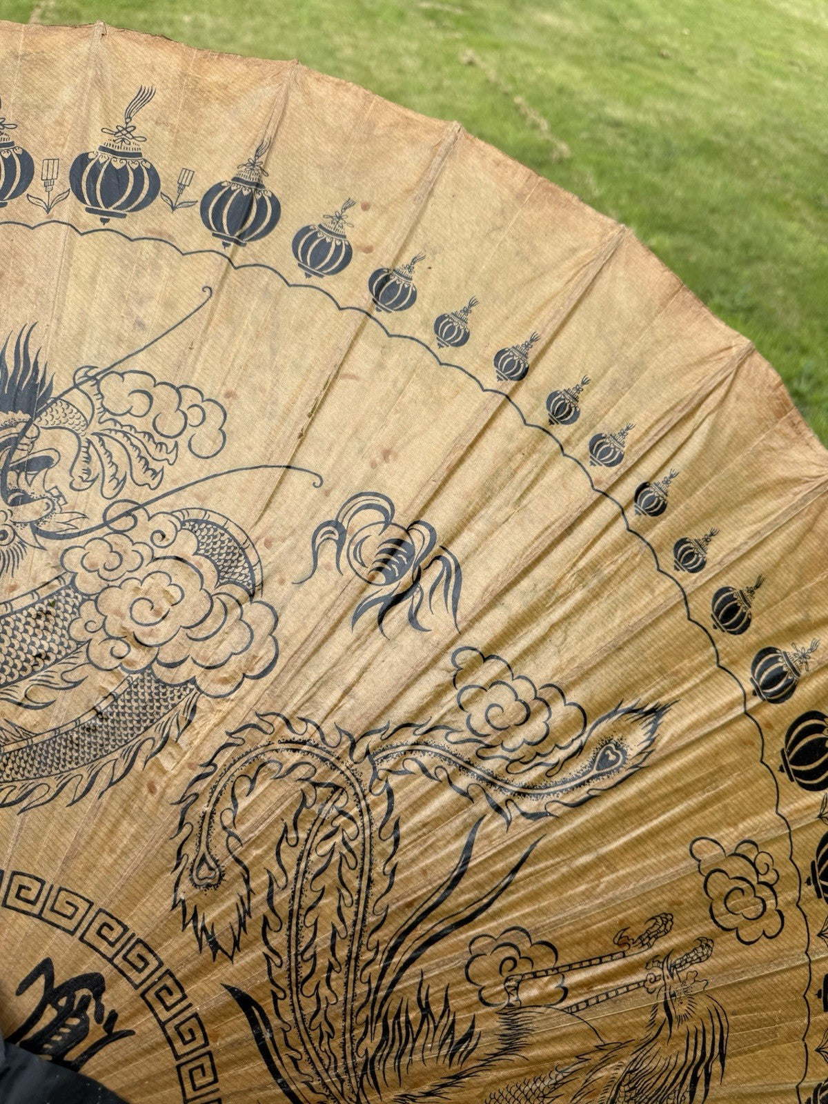 VINTAGE AUTHENTISCHER JAPANISCHER REGENSCHIRM ASIATIKA