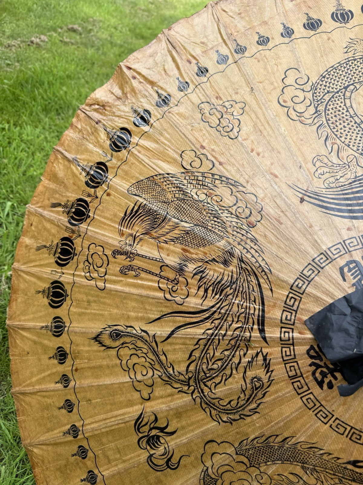 VINTAGE AUTHENTISCHER JAPANISCHER REGENSCHIRM ASIATIKA