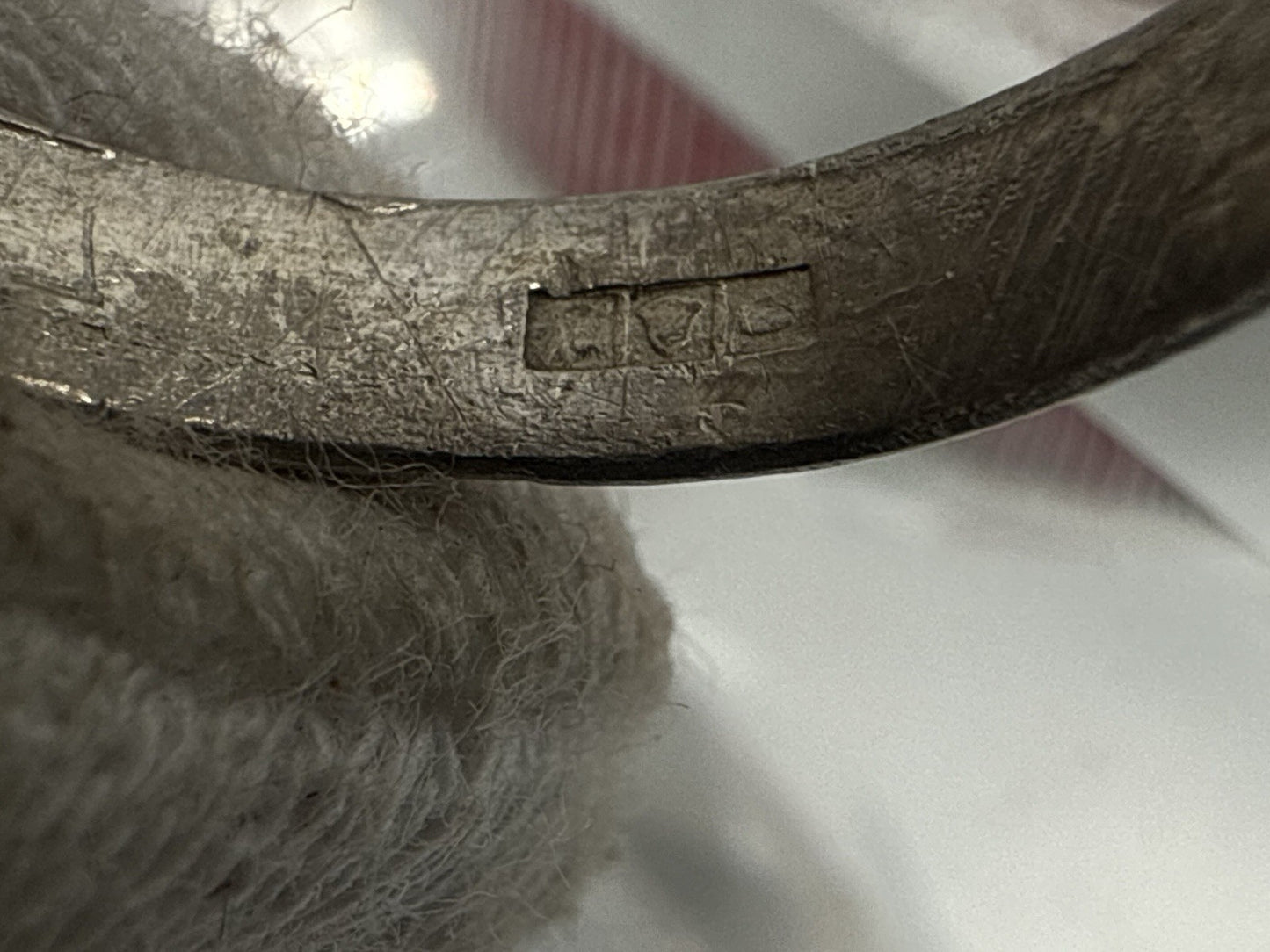 VINTAGE ECHTSILBER KREUZ RING HISTORISCH GR.62