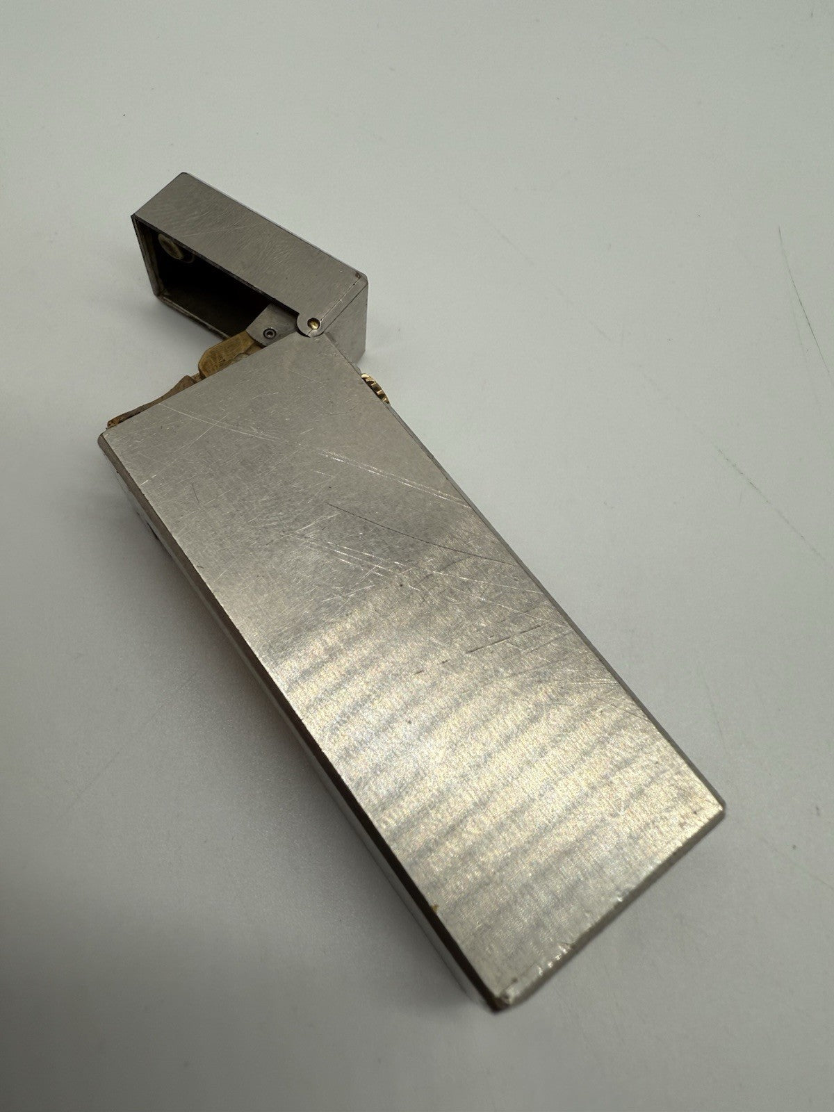 DUNHILL FEUERZEUG SILBER GOLD DESIGN VINTAGE