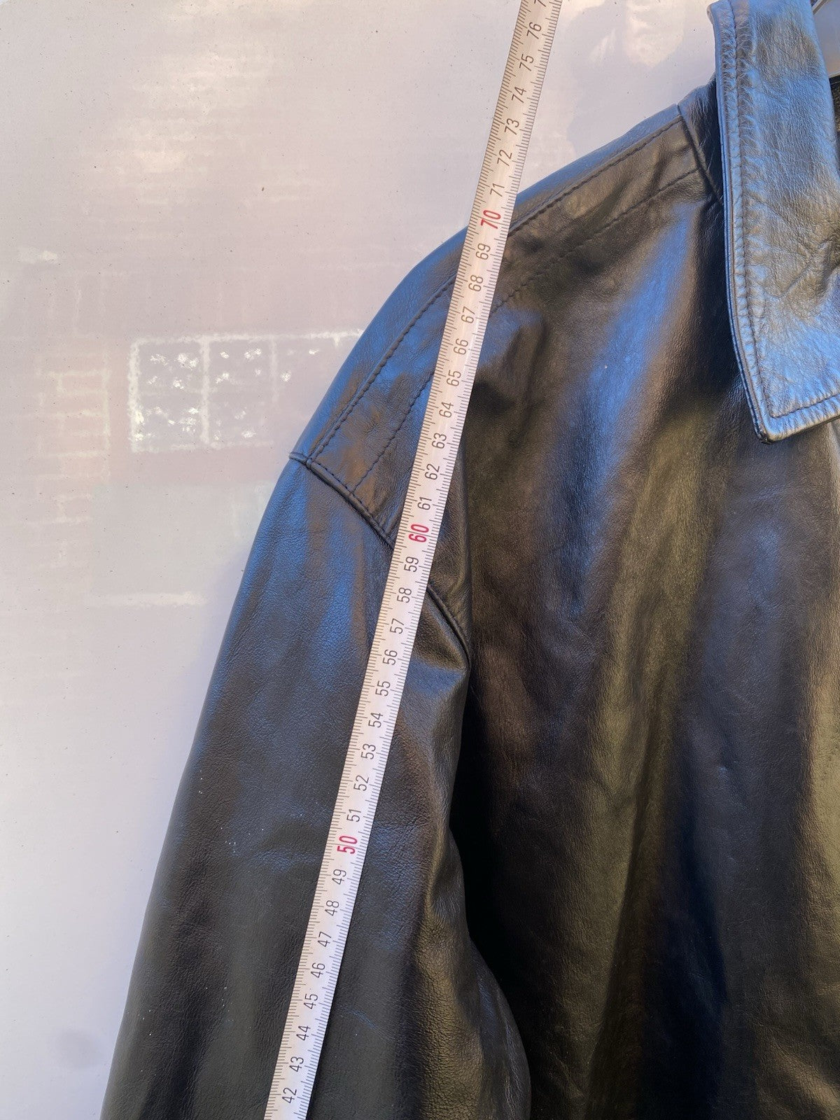 VINTAGE GIANNI VERSACE JEANS COUTURE SCHWARZE LEDERJACKE GR. M