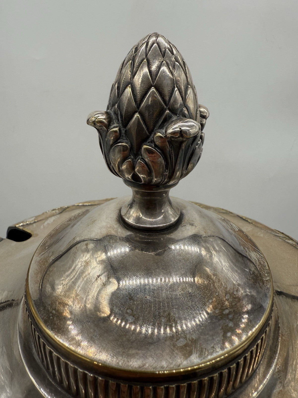 GROßE WMF VERSILBERTE TERRINE, POKAL MIT DECKEL ART DECO NEOKLASSIZISMUS