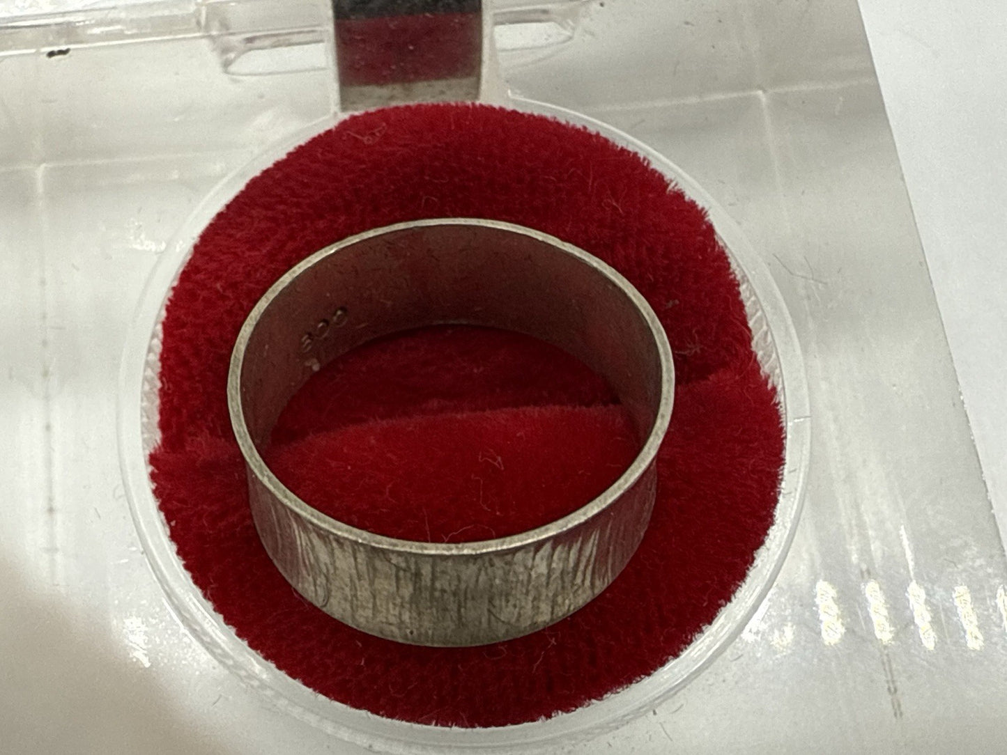VINTAGE BREITER 830 SILBER RING MASSIV GR.52