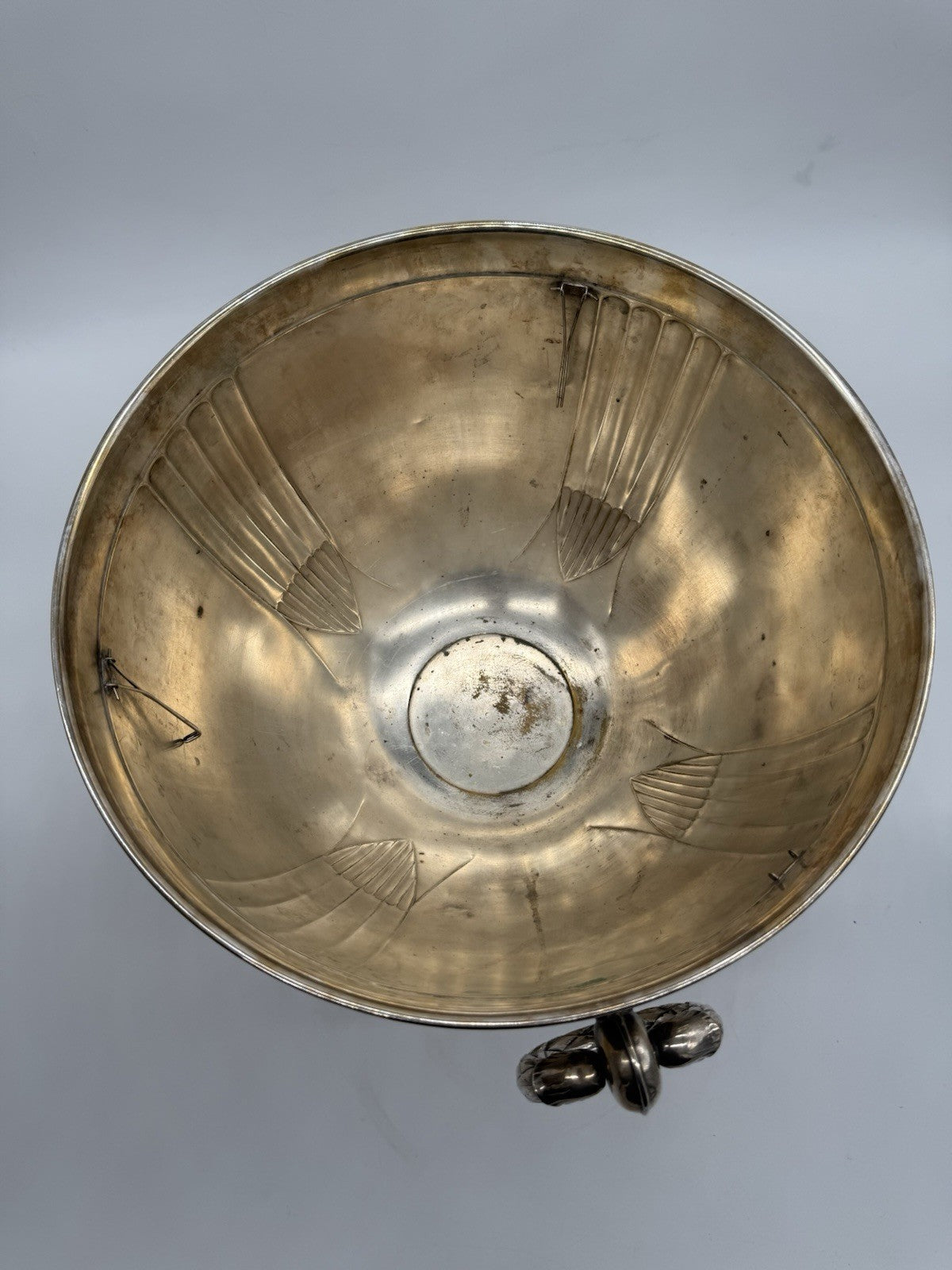 GROßE WMF VERSILBERTE TERRINE, POKAL MIT DECKEL ART DECO NEOKLASSIZISMUS
