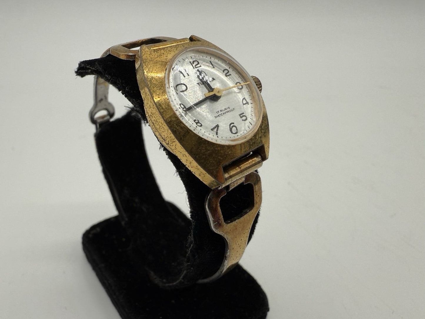 VINTAGE TUTIMA DAMEN ARMBANDUHR 17 RUBIS GOLD PLATED LÄUFT