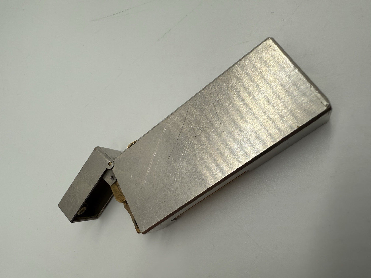 DUNHILL FEUERZEUG SILBER GOLD DESIGN VINTAGE