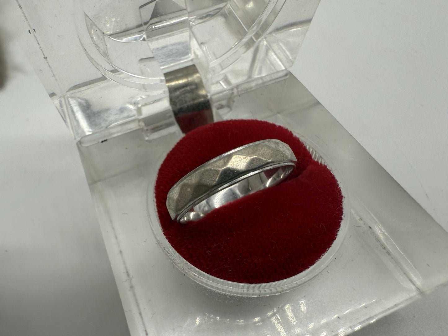 VINTAGE 925 STERLING SILBER RING TCHIBO GRHÄMMERT GR.53