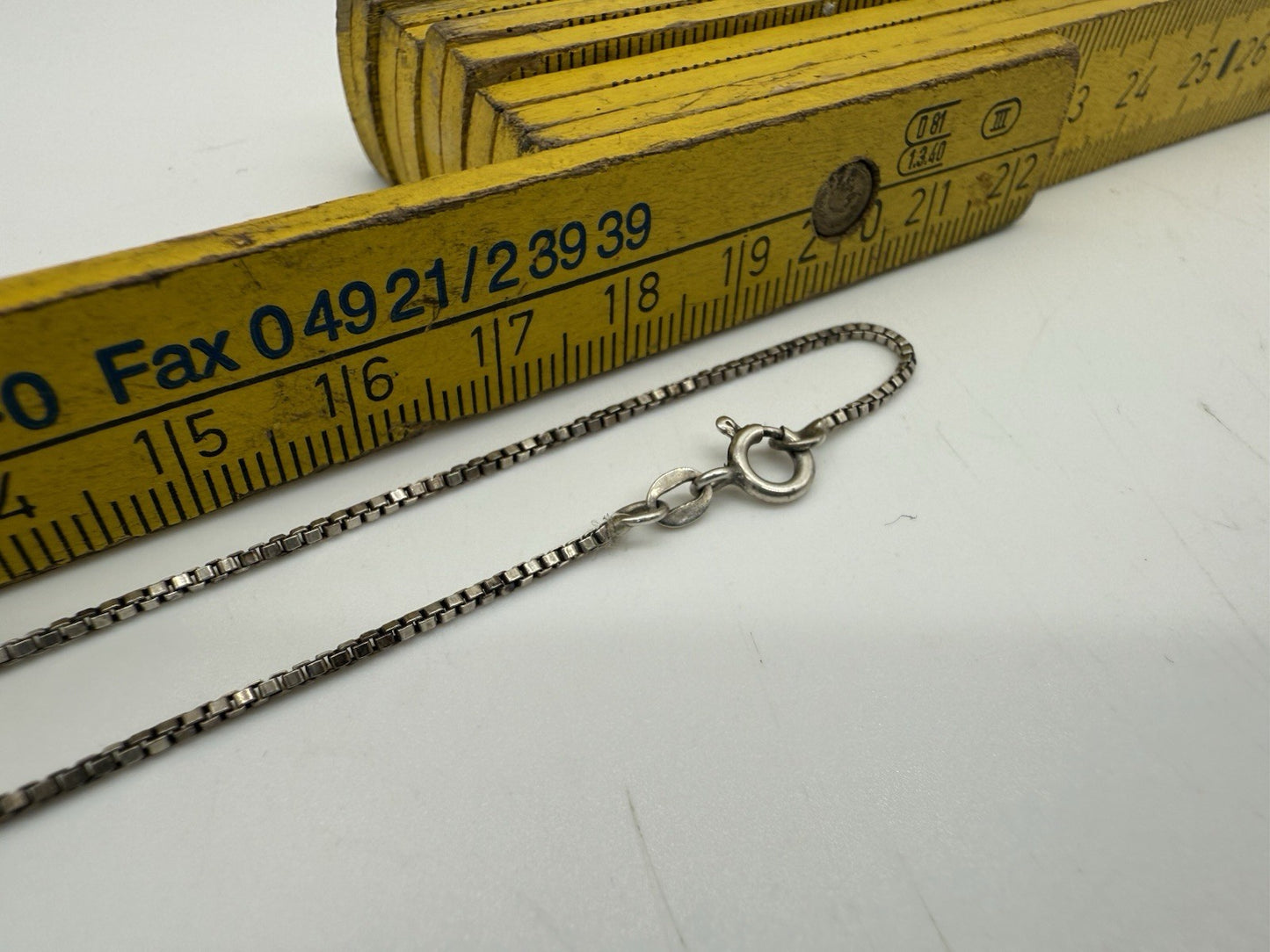 VINTAGE GRANAT STERLING SILBER KREUZ ANHÄNGER + 925 SILBERKETTE 40cm