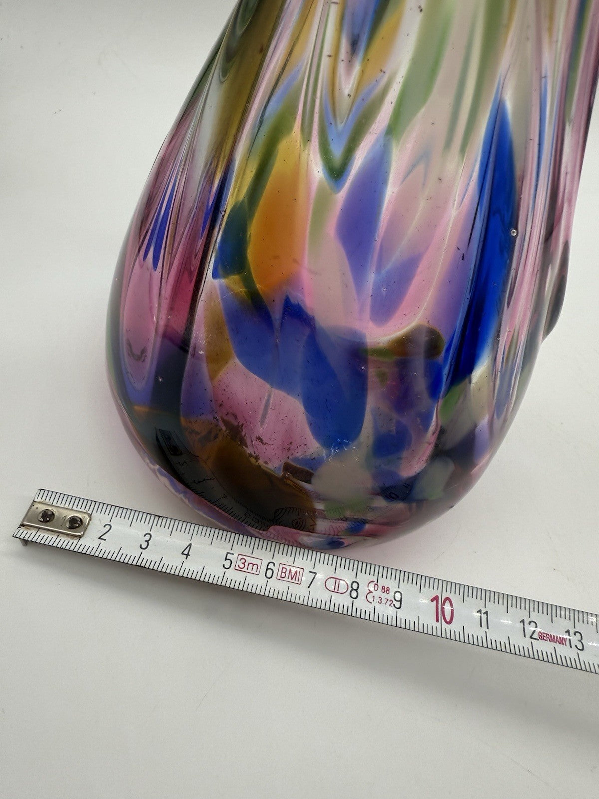 VINTAGE MURANO VASE BUNT GLAS 60er- 70er JAHRE