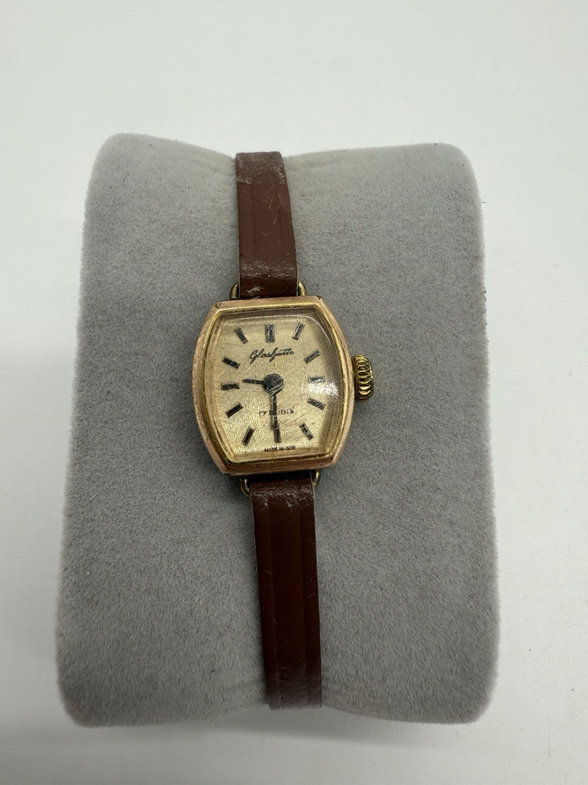 VINTAGE GLASHÜTTE 17 RUBIS DAMEN ARMBANDUHR HANDAUFZUG LÄUFT