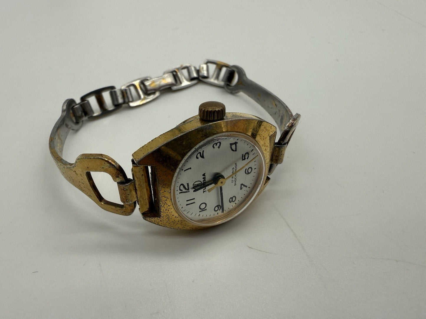 VINTAGE TUTIMA DAMEN ARMBANDUHR 17 RUBIS GOLD PLATED LÄUFT