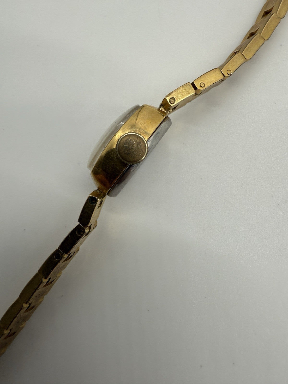 VINTAGE JUNGHANS 17 JEWELS DAMEN UHR GOLD DOUBLE ARMBANDUHR LÄUFT
