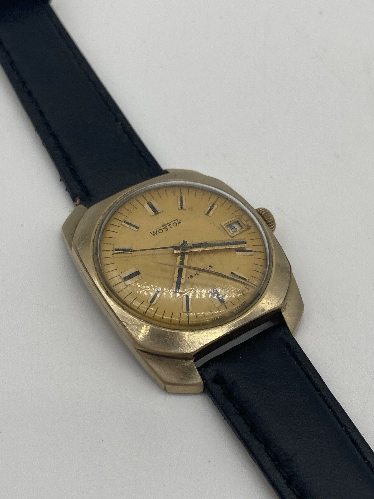 VINTAGE USSR HERREN UHR VOSTOK SOVIET UNION 18 JEWELS LÄUFT