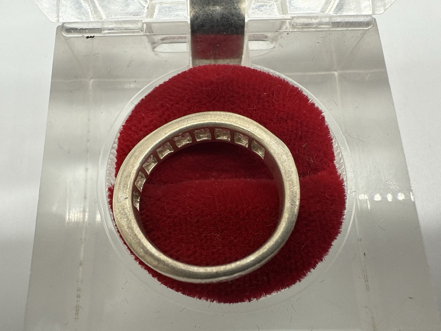 VINTAGE 925 STERLING SILBER RING MIT ZIRKONIA GR.53