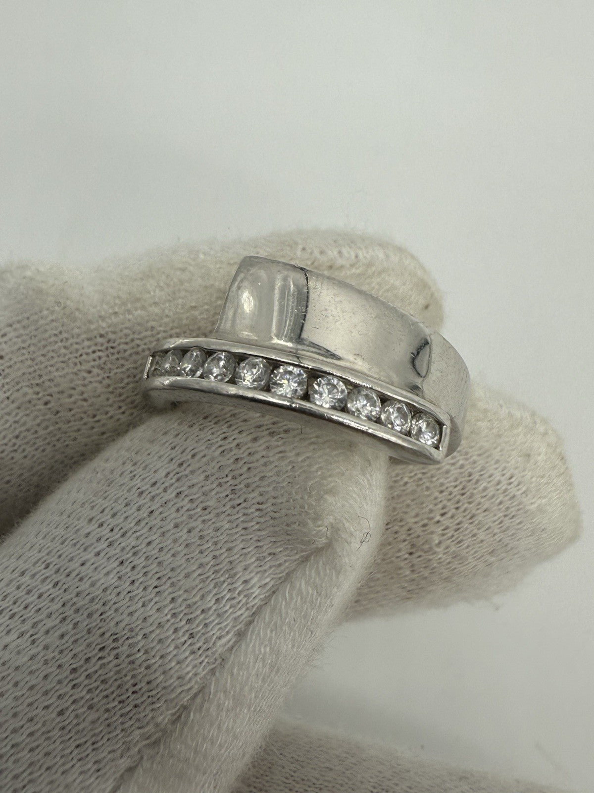 VINTAGE DAMEN RING IN 925 SILBER MIT ZIRKONIA IM WICKELDESIGN GR.53