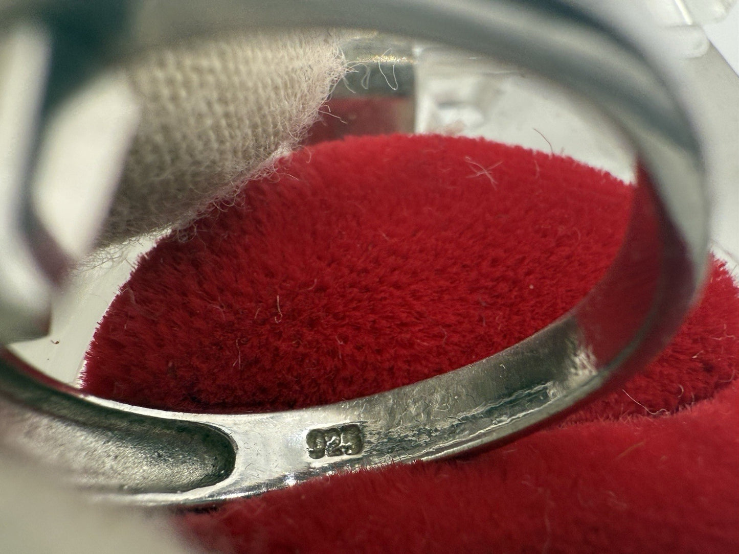 VINTAGE DAMEN RING IN 925 SILBER MIT ZIRKONIA IM WICKELDESIGN GR.57