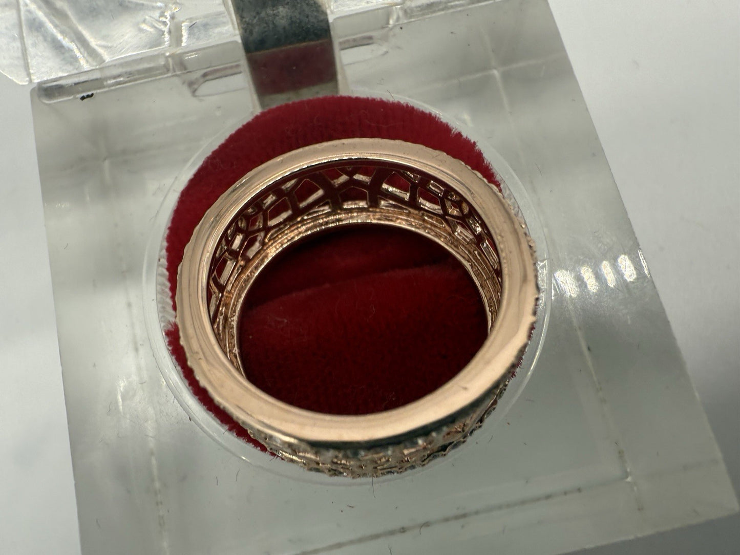 WUNDERSCHÖNER DAMEN GOLD DOUBLE ZIRKONIA RING GR.59