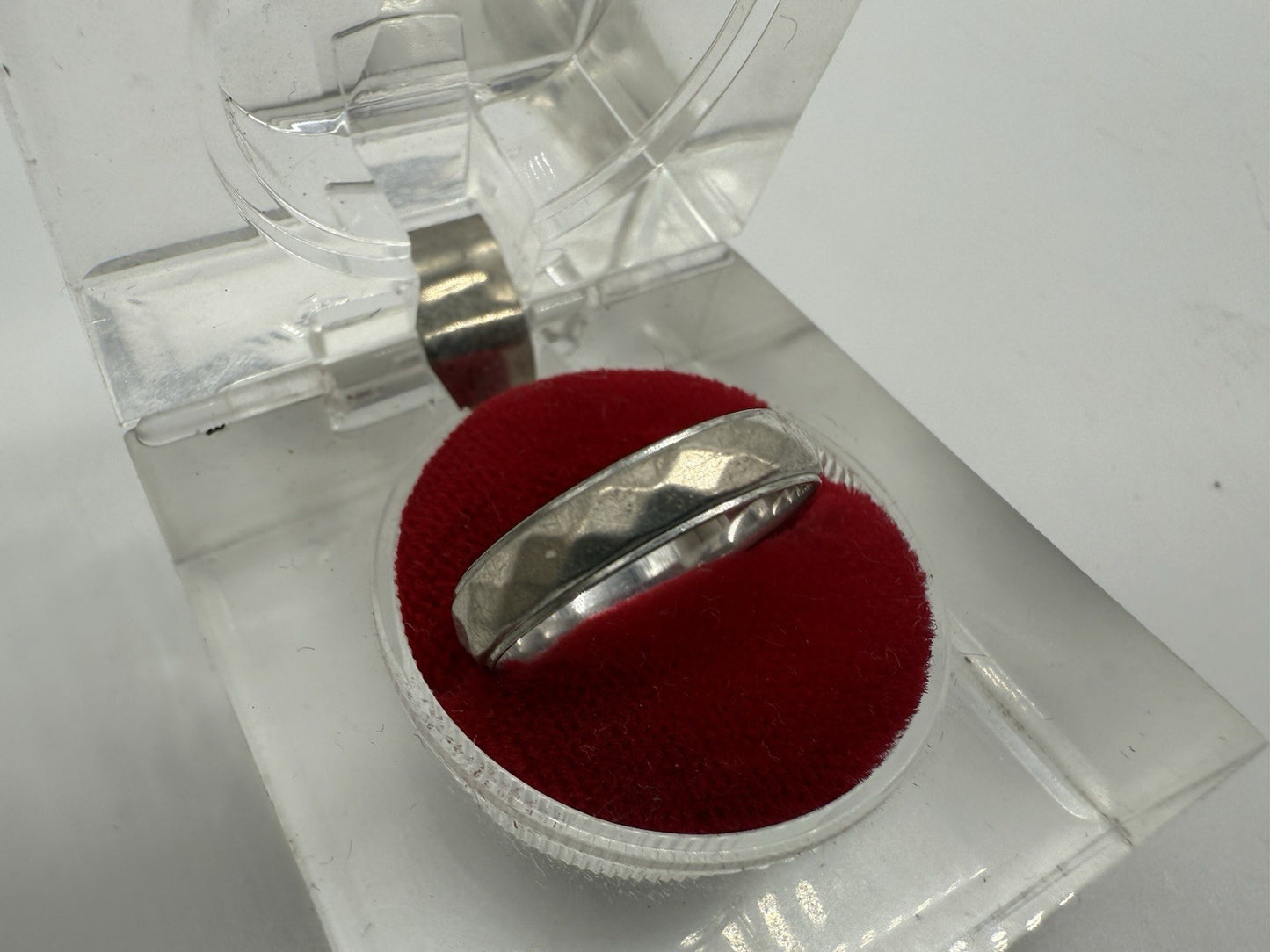 VINTAGE 925 STERLING SILBER RING TCHIBO GRHÄMMERT GR.53