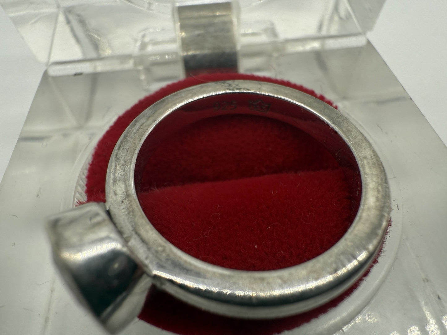 VINTAGE 925 SILBER RING VON TCHIBO MIT ZIRKONIA GR.58