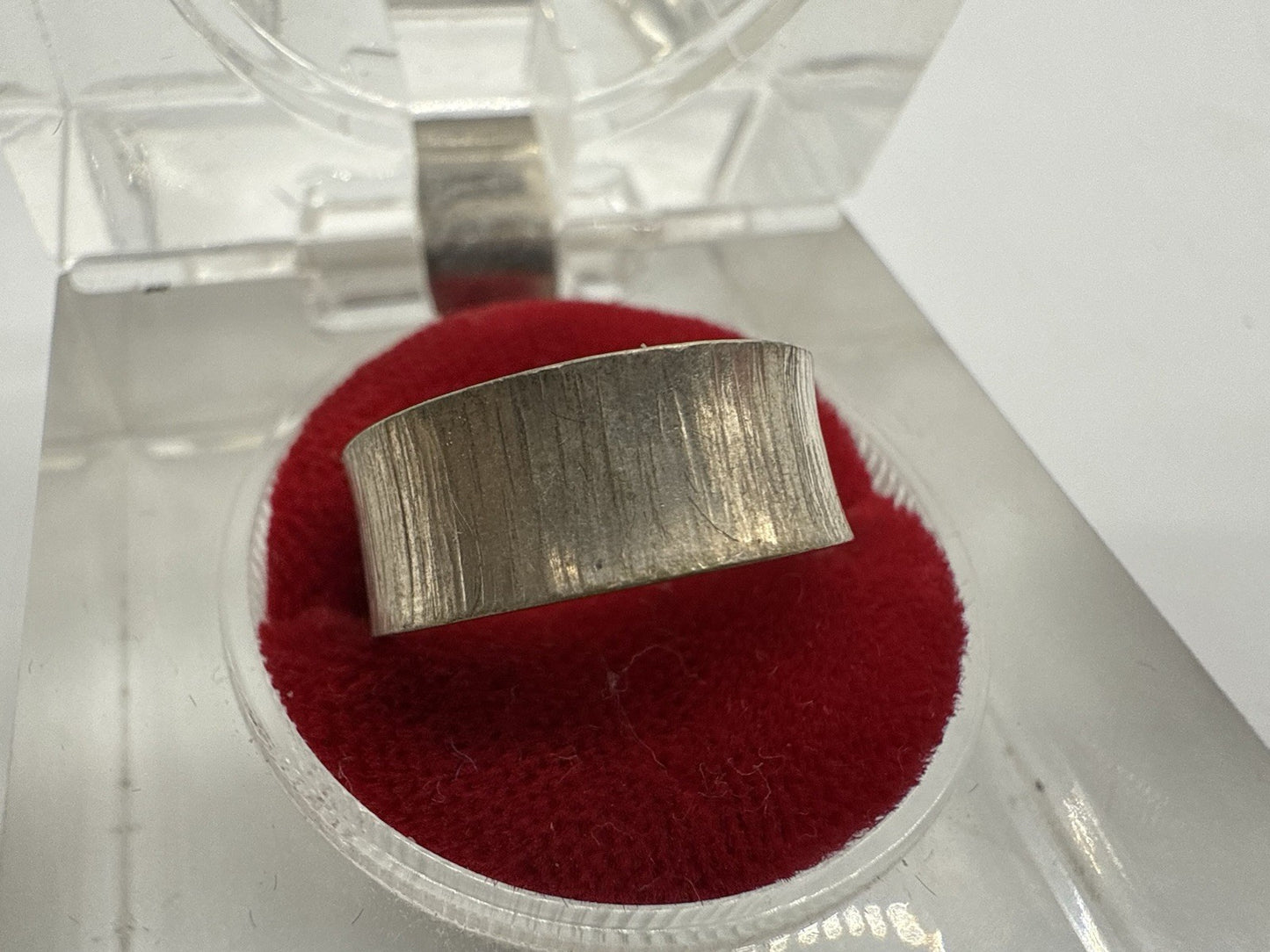 VINTAGE BREITER 830 SILBER RING MASSIV GR.52