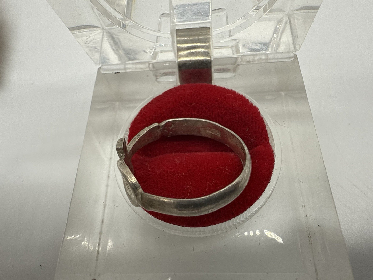 VINTAGE ECHTSILBER KREUZ RING HISTORISCH GR.62