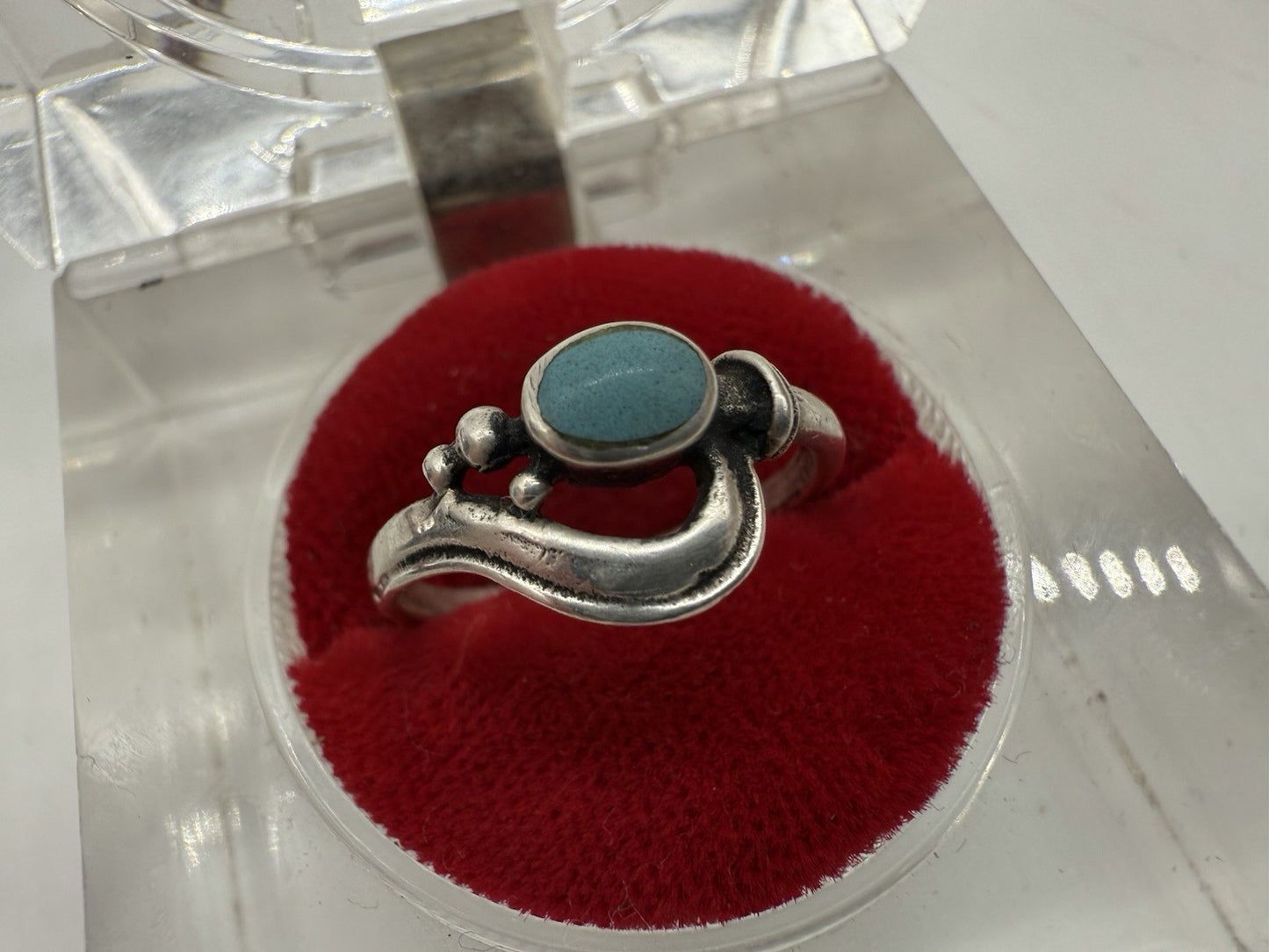 VINTAGE TÜRKIS RING 925 SILBER GR.50