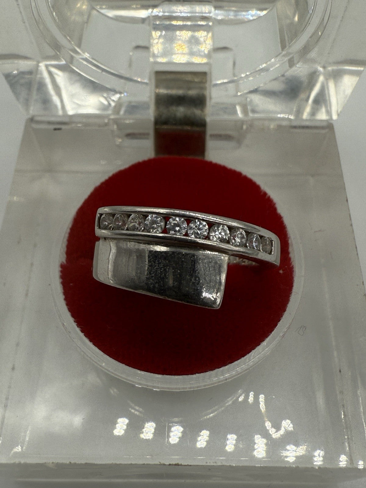 VINTAGE DAMEN RING IN 925 SILBER MIT ZIRKONIA IM WICKELDESIGN GR.53