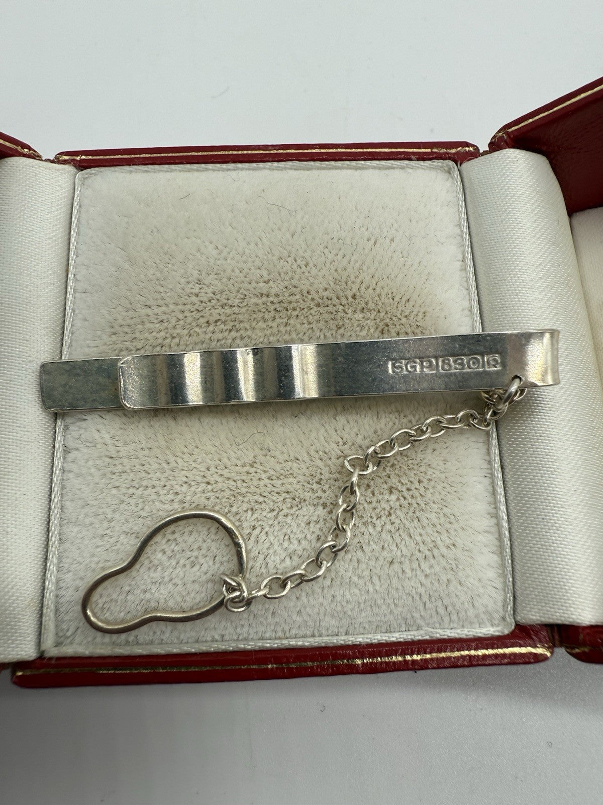 VINTAGE 830 SILBER KRAWATTENNADEL MIT CLIP