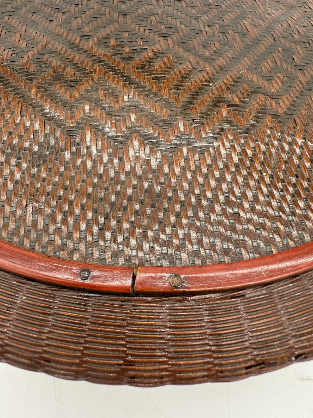 HANDGEFERTIGTER ASIATISCHER KORB BAMBUS CHINA VINTAGE