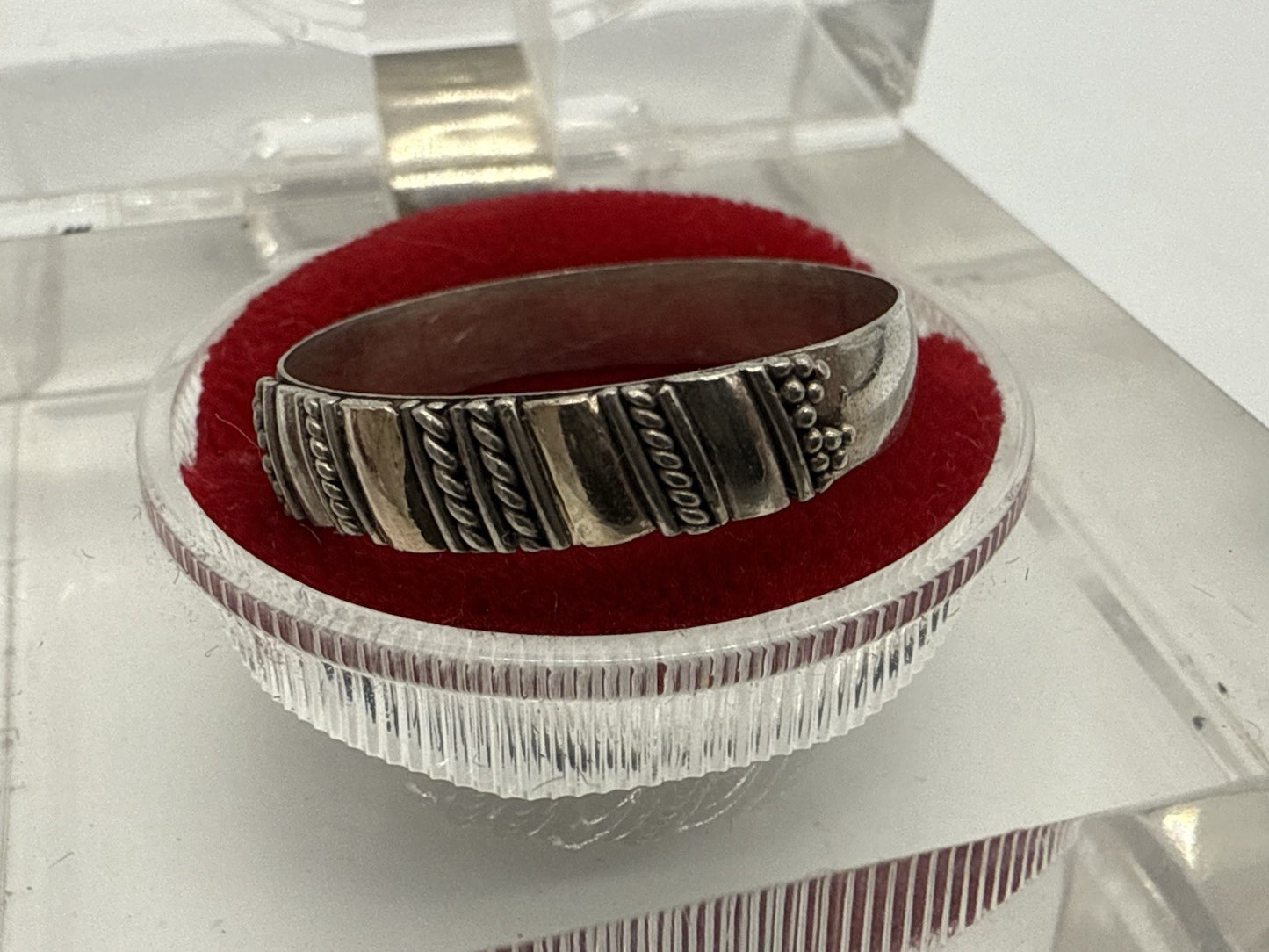 VINTAGE BERBER 800 SILBER RING BANDRING GR.62
