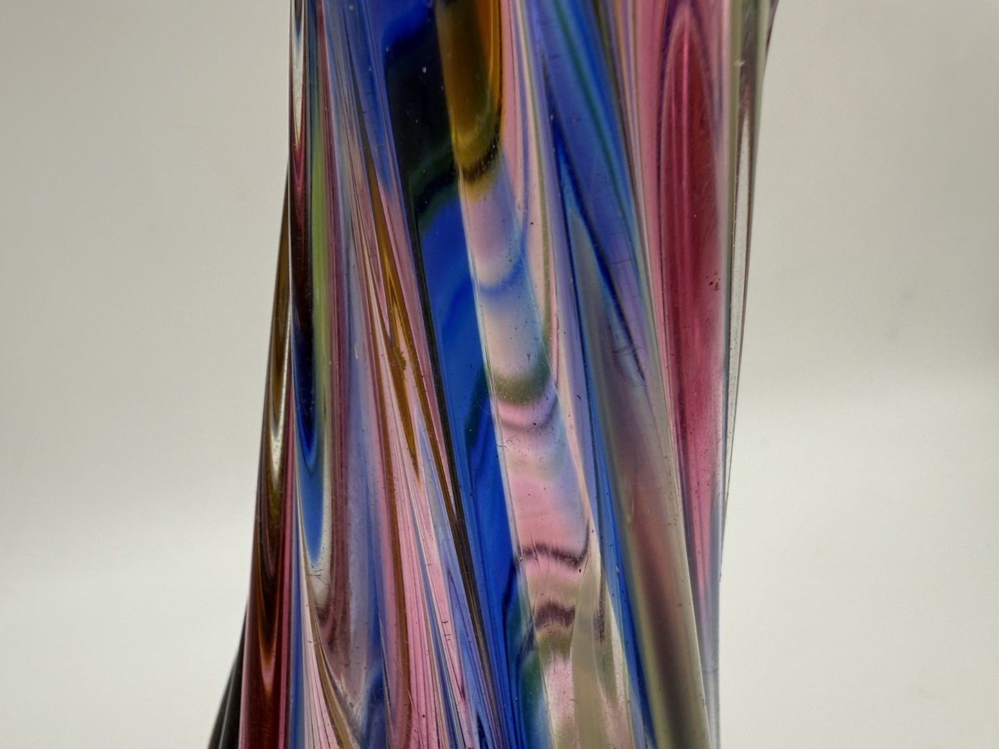 VINTAGE MURANO VASE BUNT GLAS 60er- 70er JAHRE