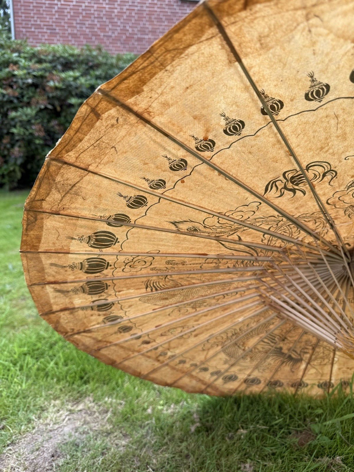 VINTAGE AUTHENTISCHER JAPANISCHER REGENSCHIRM ASIATIKA