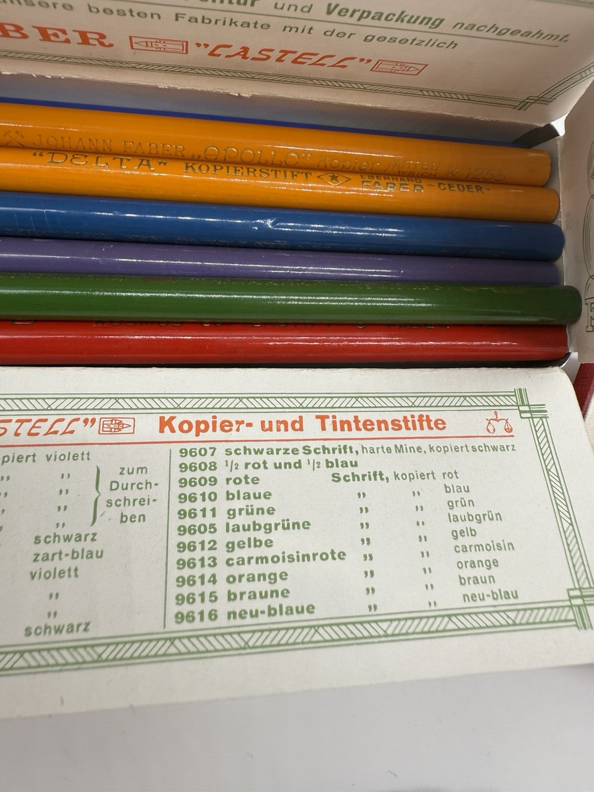 VINTAGE A.W FABER CASTELL 9100 FEINSTE UND BESTE KOPIERSTIFTE TOP ZUSTAND