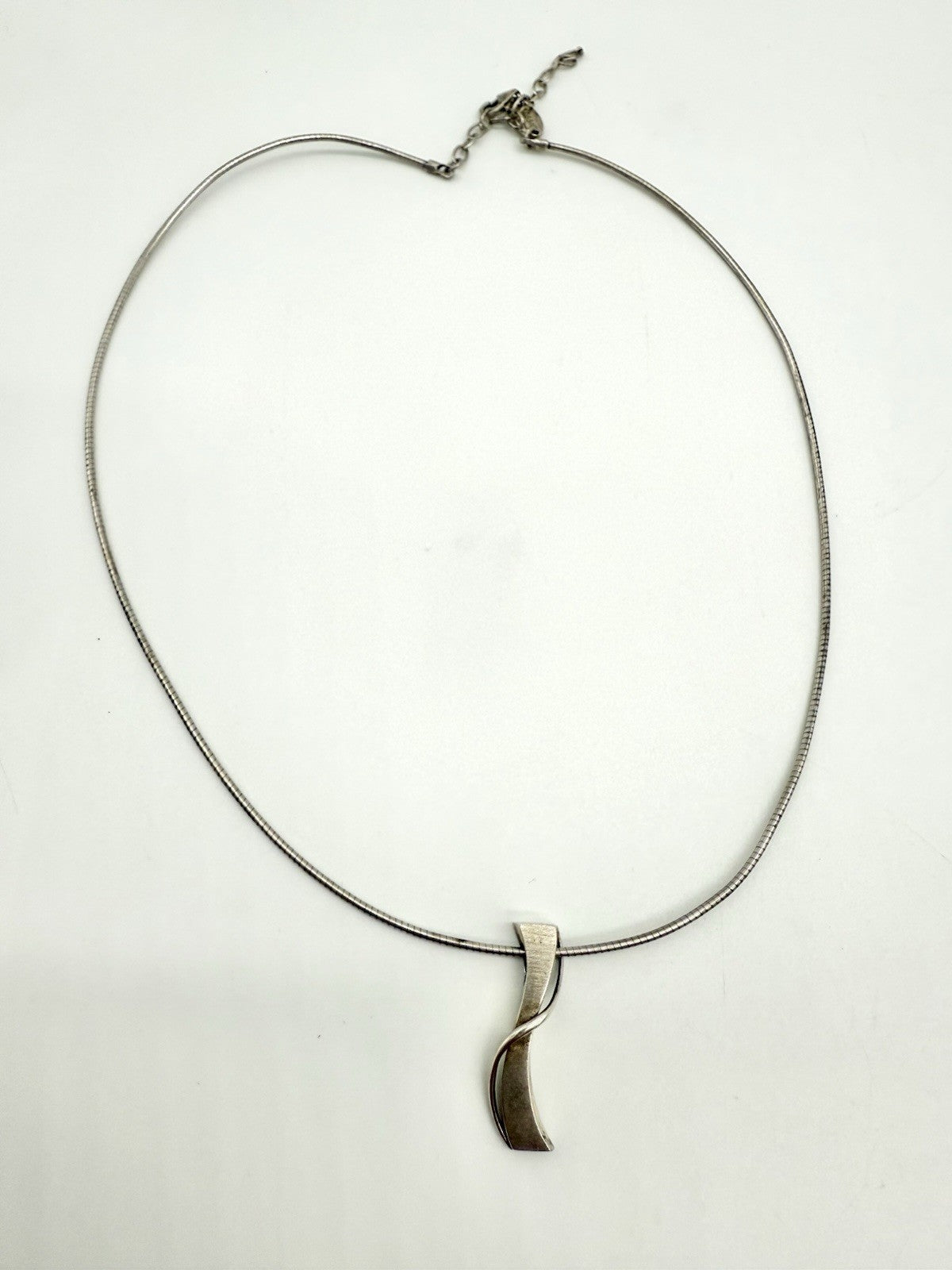 VINTAGE 925 STERLING SILBER KETTE & FOSSIL ANHÄNGER