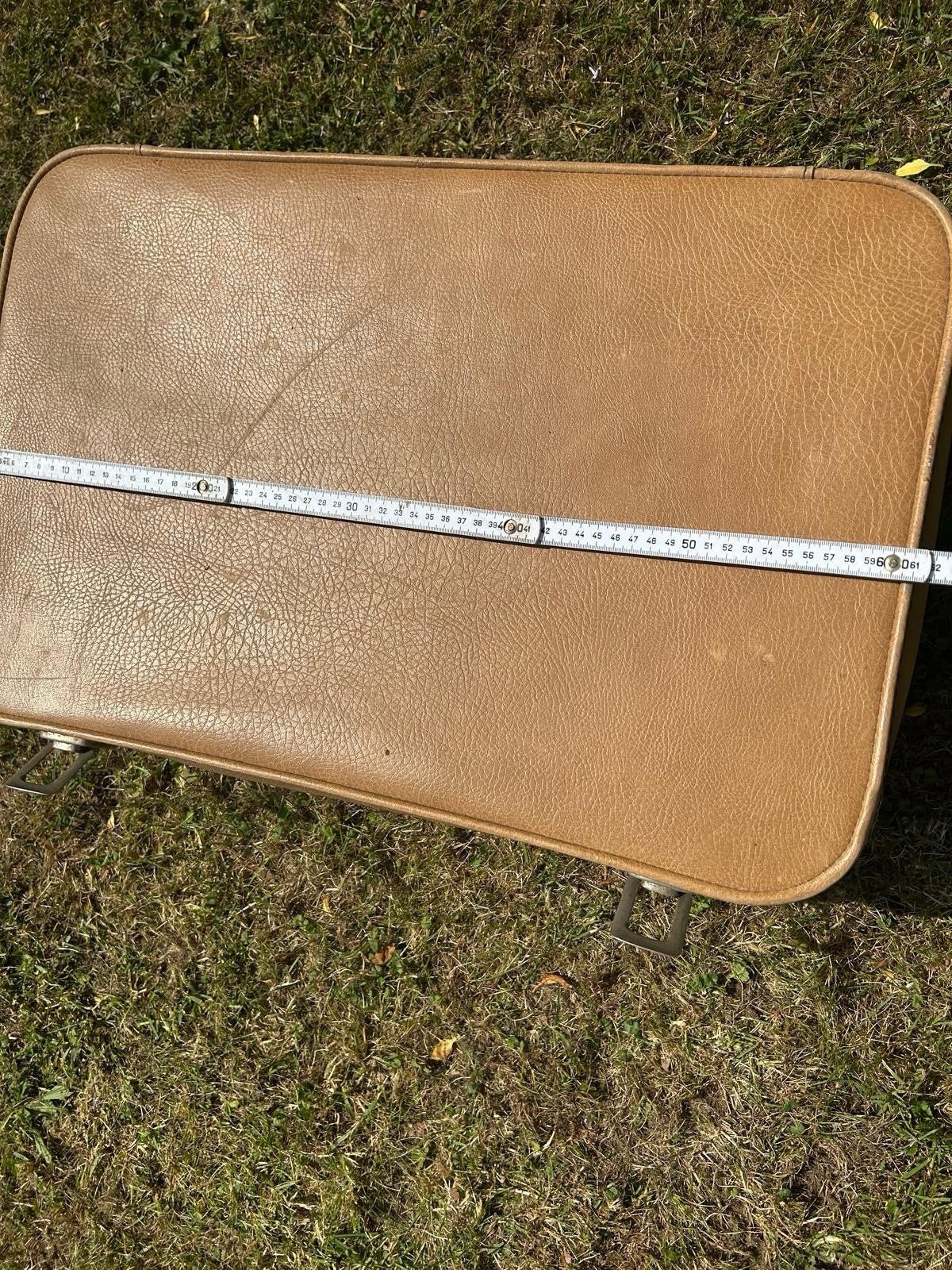 VINTAGE REISEKOFFER HELLBRAUN 60er JAHRE HARDCASE TASCHE OLDTIMER