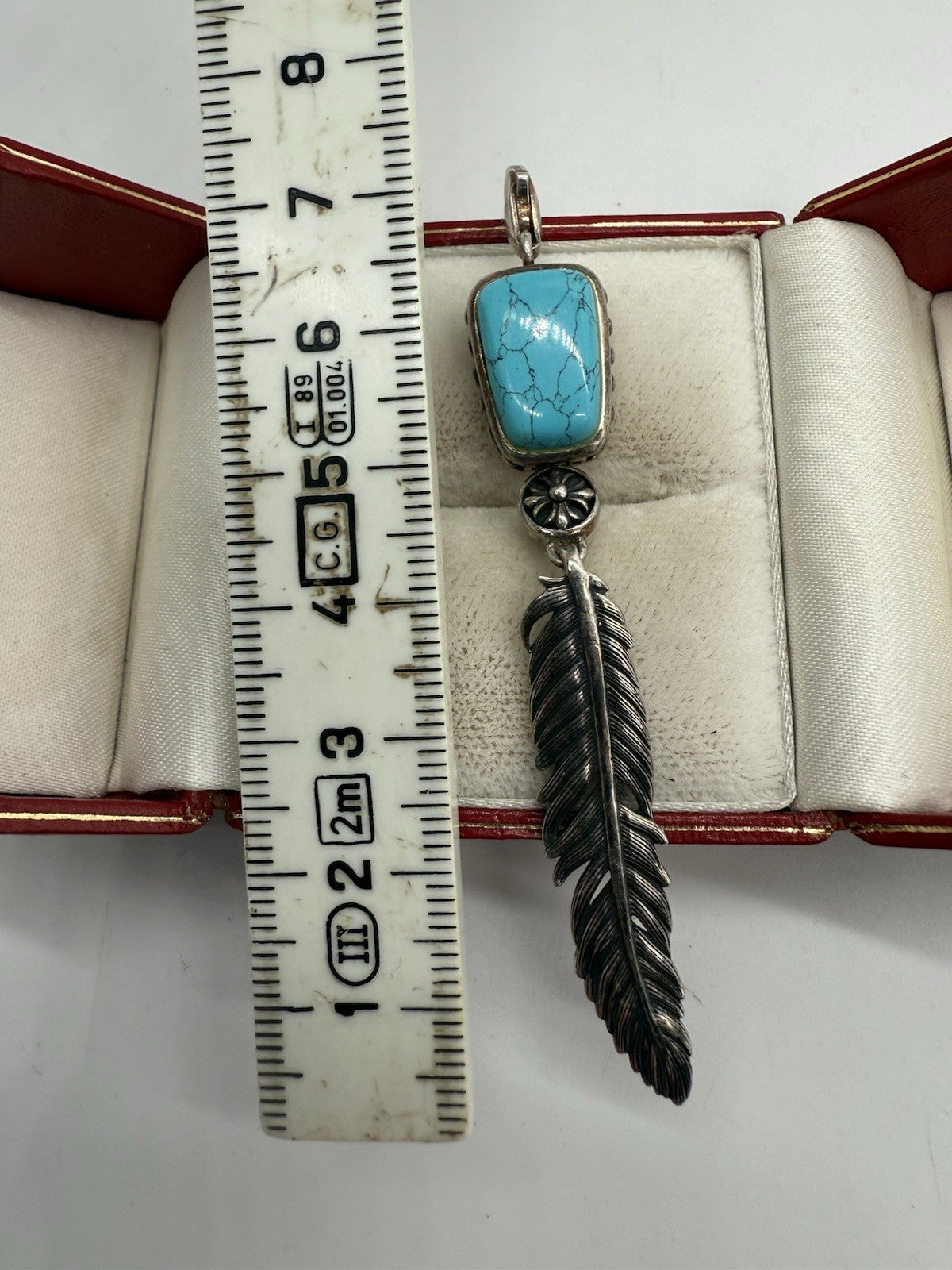 THOMAS SABO ANHÄNGER FEDERN TÜRKIS 925 STERLING SILBER