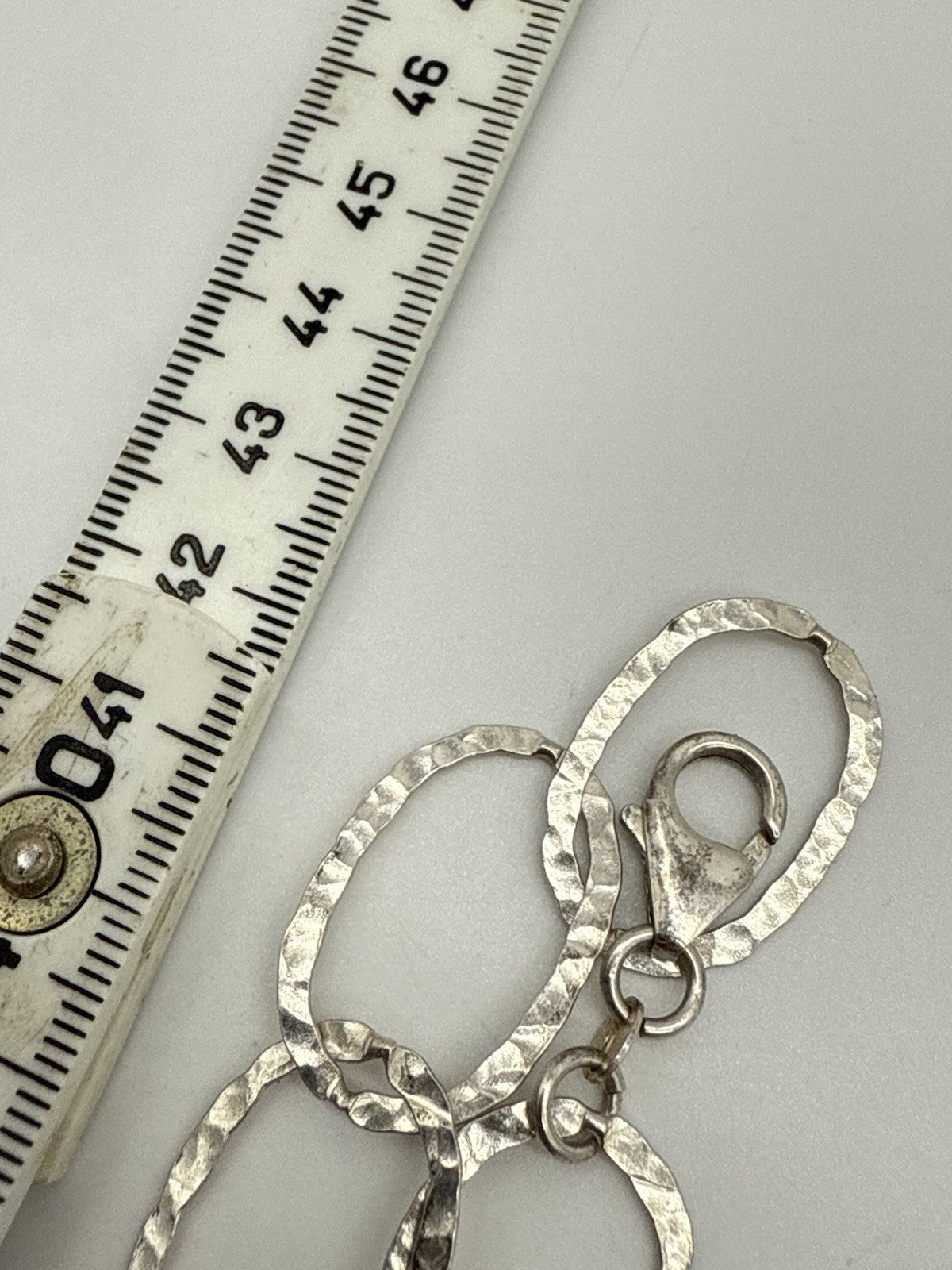 HAMMERSCHLAG HALSKETTE COLLIER VINTAGE 925 STERLING SILBER