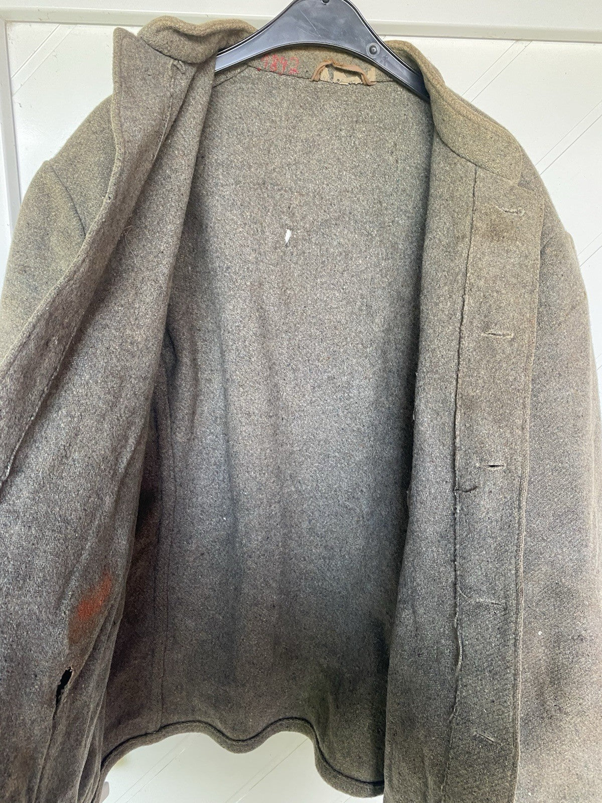 DEUTSCHE ARBEITSJACKE DRILLICHJACKE AUS WOLLFILZ, WEHRMACHT ODER ZIVIL