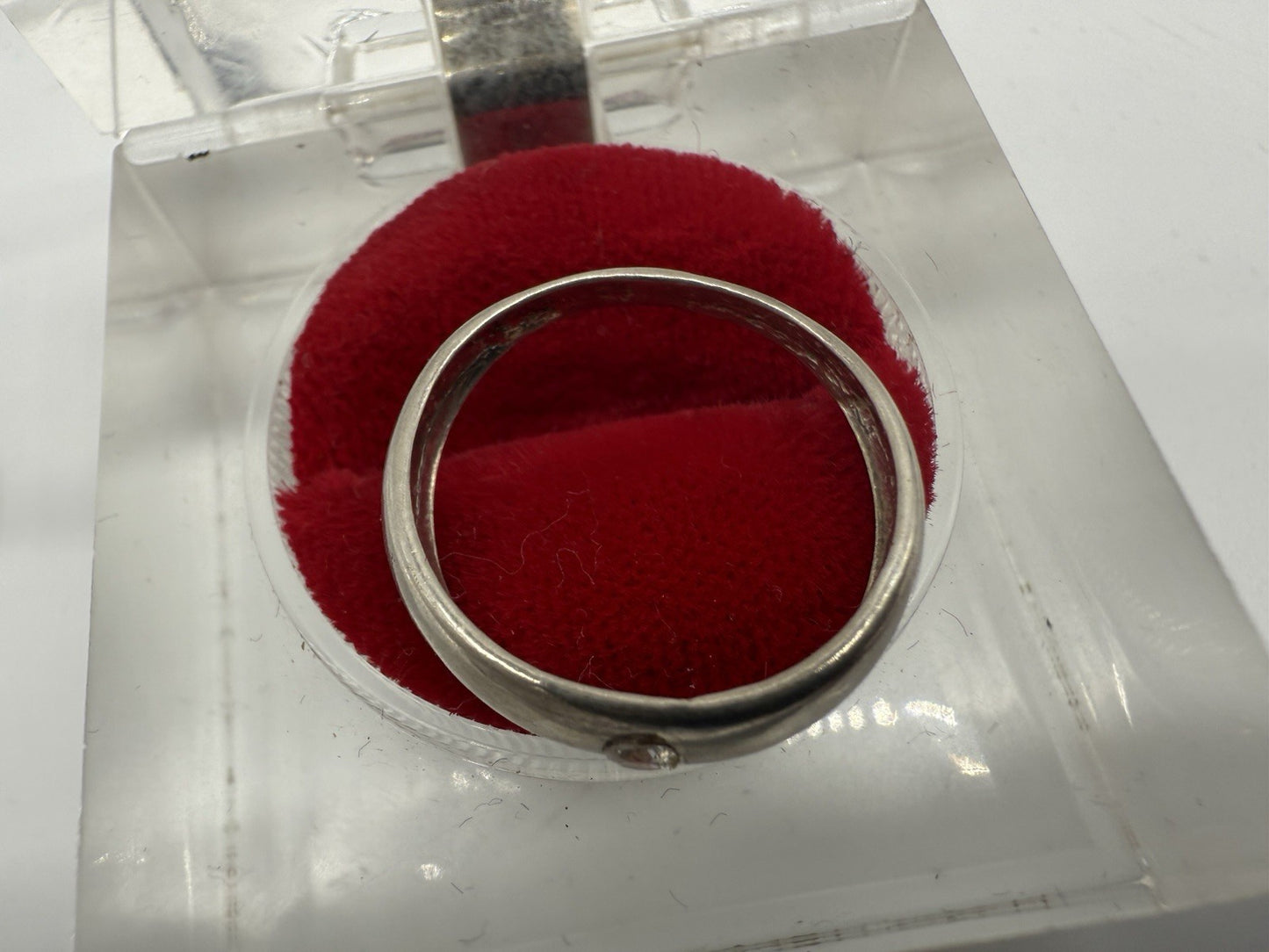 VINTAGE SCHÖNER 925 SILBER RING MIT ZIRKONIA GR.58