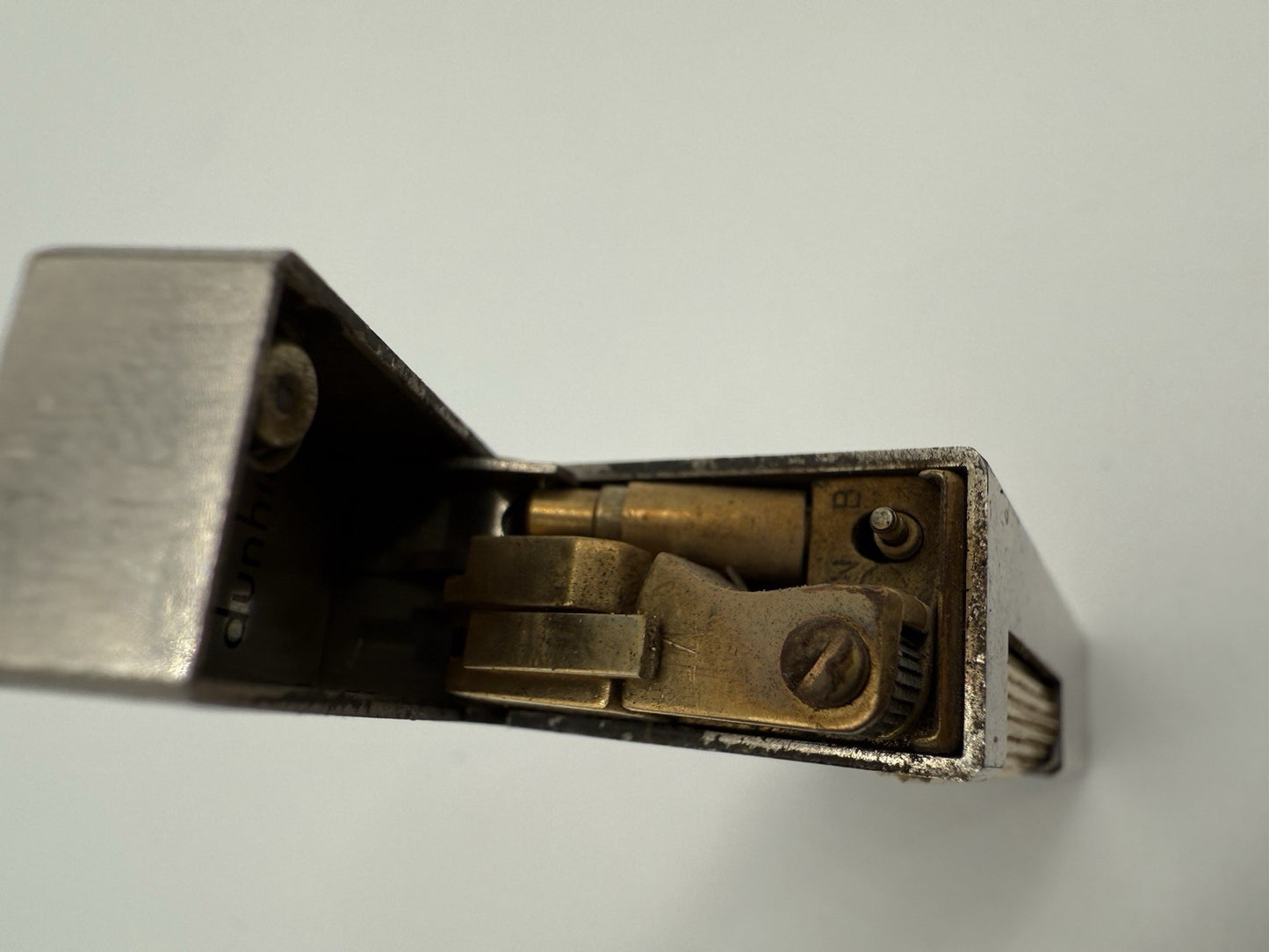 DUNHILL FEUERZEUG SILBER GOLD DESIGN VINTAGE