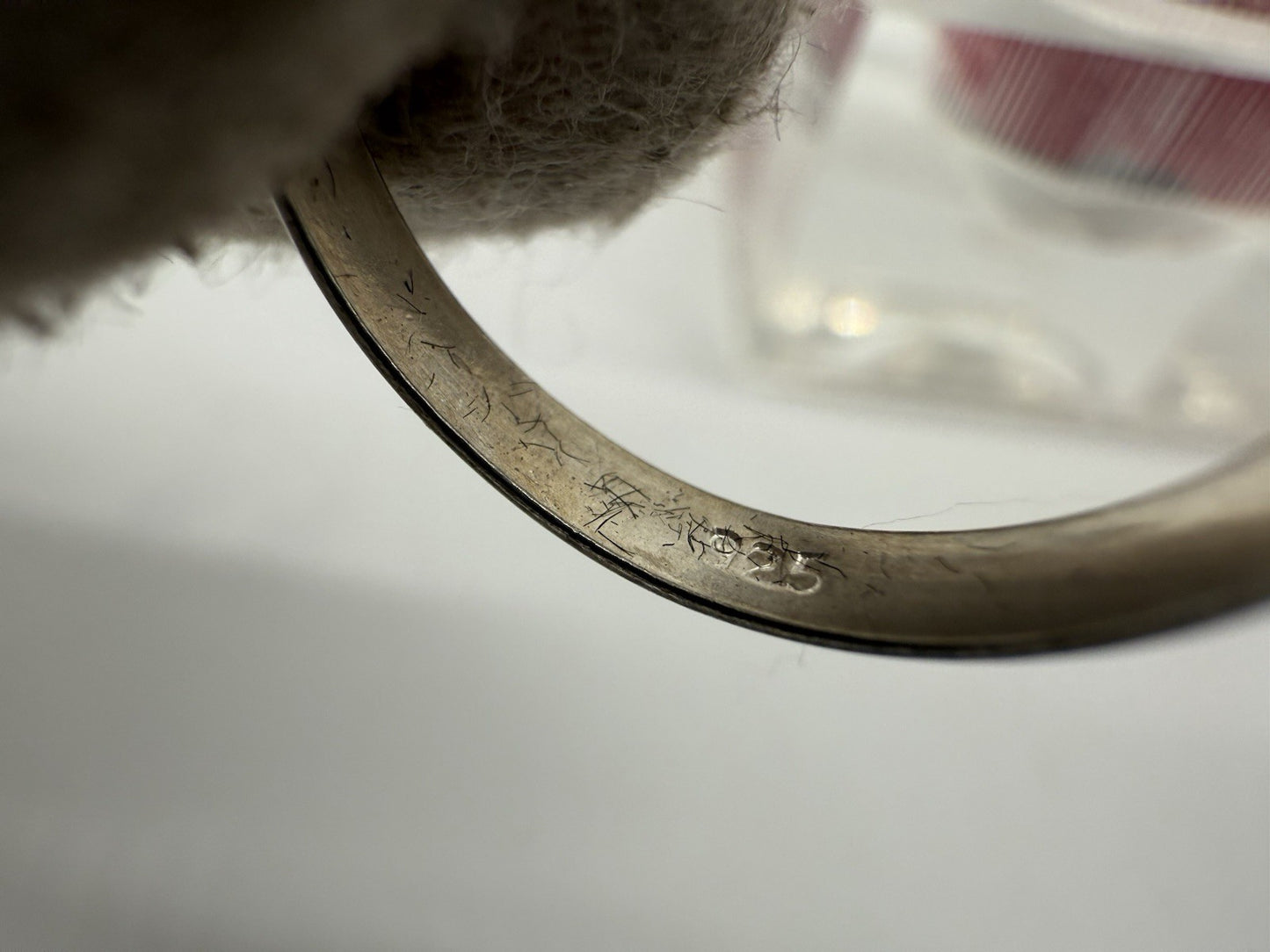 VINTAGE ABSTRAKTER 925 STERLING RING GR.57