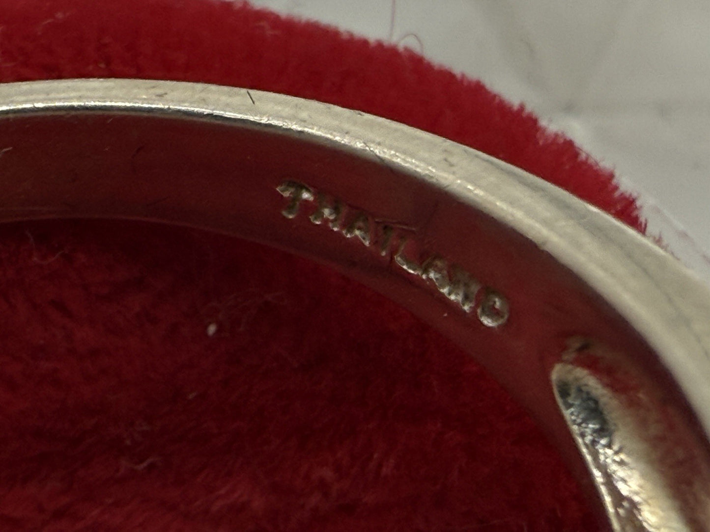 VINTAGE 925 STERLING SILBER RING MIT 6 ZIRKONIA STEINE GR.62