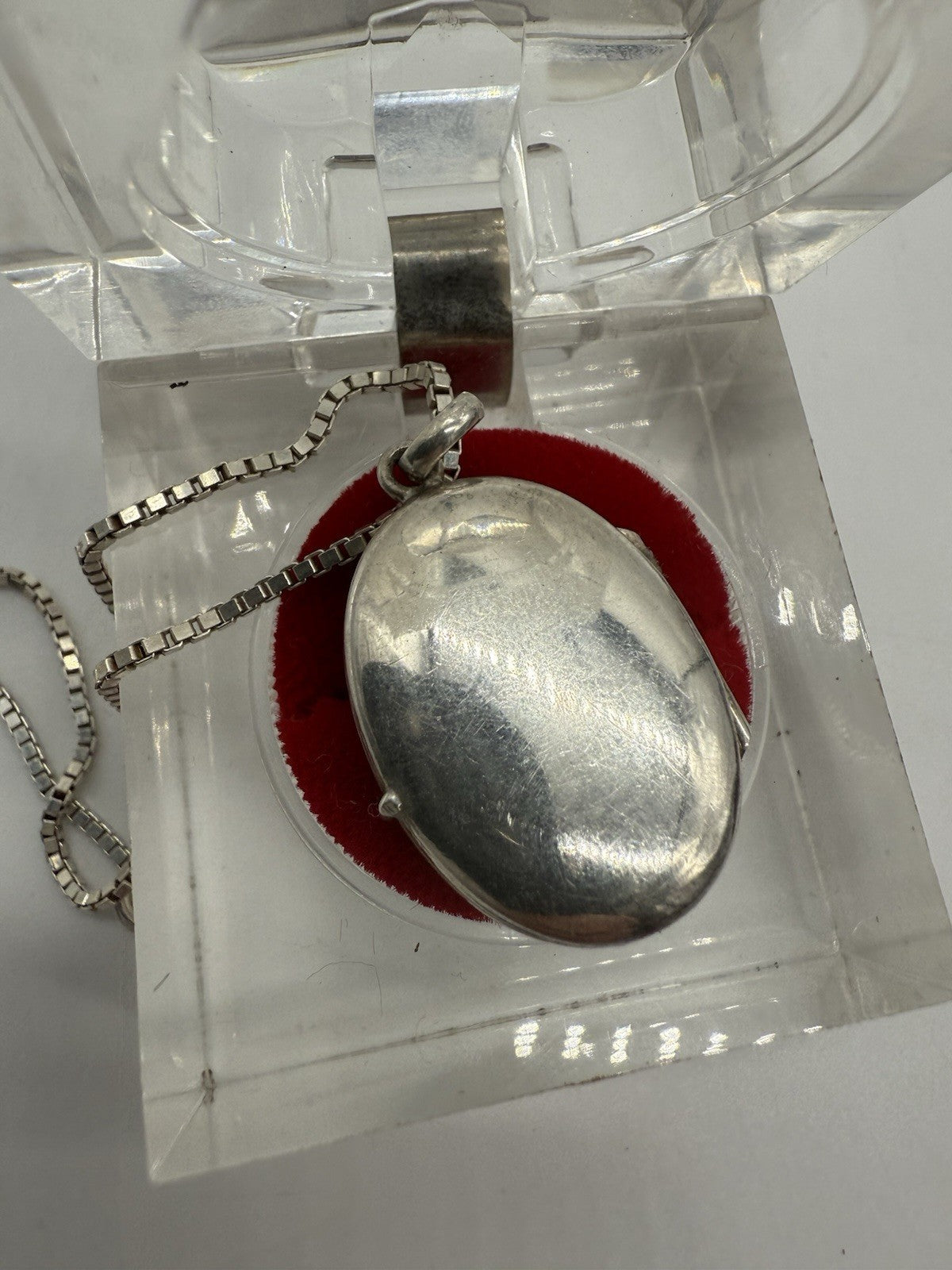 VINTAGE EXTRA GROßES FLORALES 925 STERLING SILBER MEDAILLON + 925S KETTE