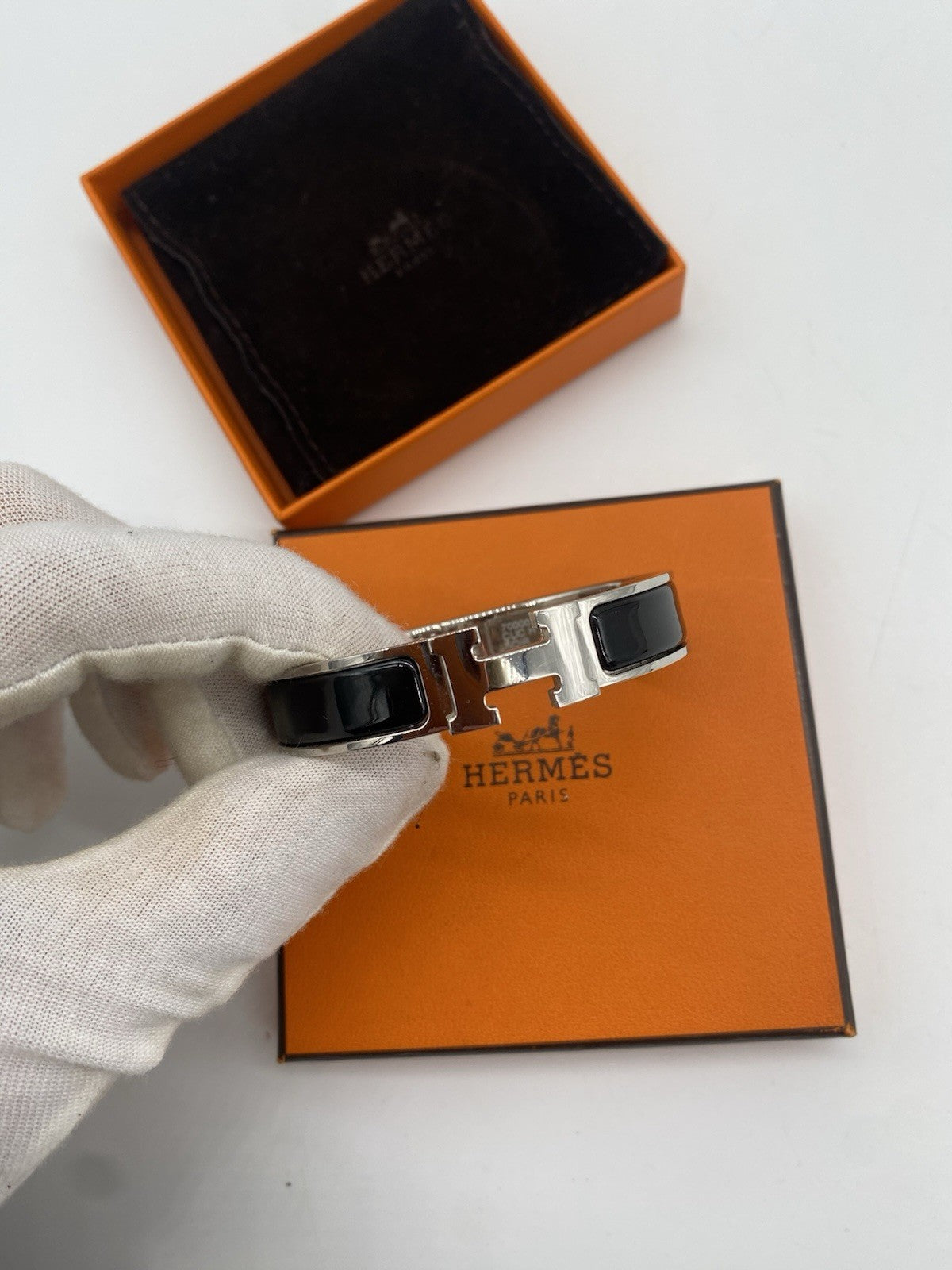 ORIGINAL HERMÈS ARMREIF CLIC H BLACK NOIR
