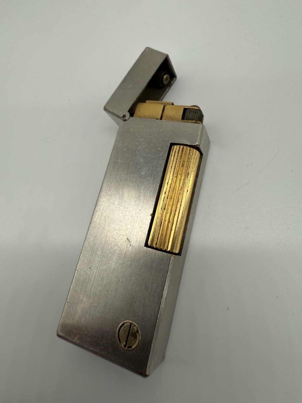 DUNHILL FEUERZEUG SILBER GOLD DESIGN VINTAGE