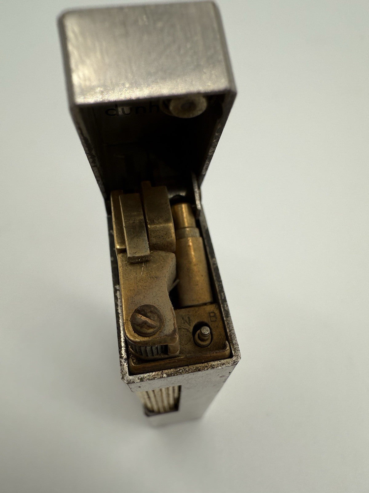 DUNHILL FEUERZEUG SILBER GOLD DESIGN VINTAGE